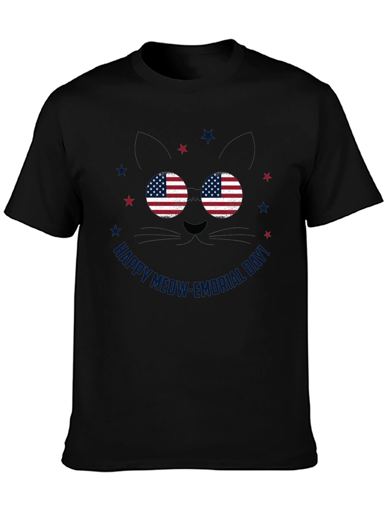 Patriotic Cat T-Shirt: Happy Meow-morial Day!