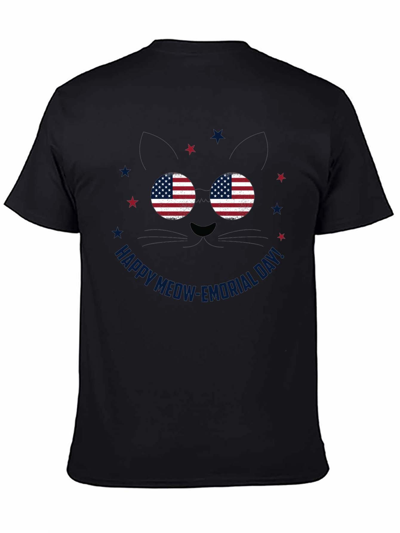 Patriotic Cat T-Shirt: Happy Meow-morial Day!