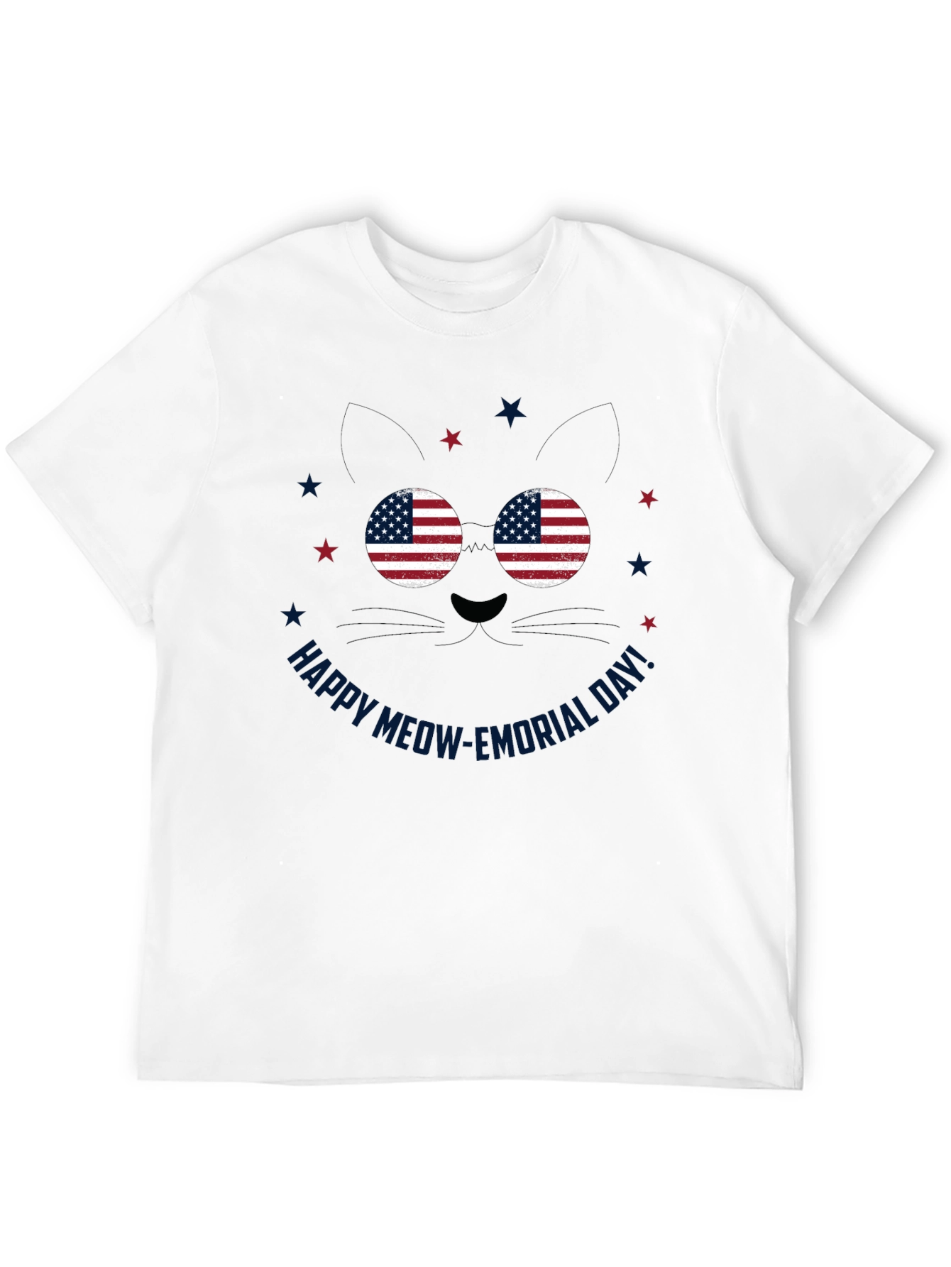Patriotic Cat T-Shirt: Happy Meow-morial Day!