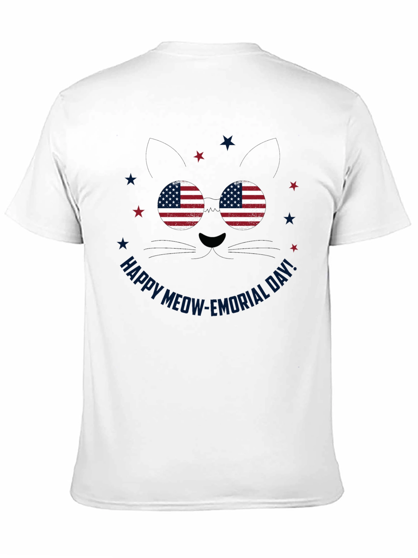 Patriotic Cat T-Shirt: Happy Meow-morial Day!