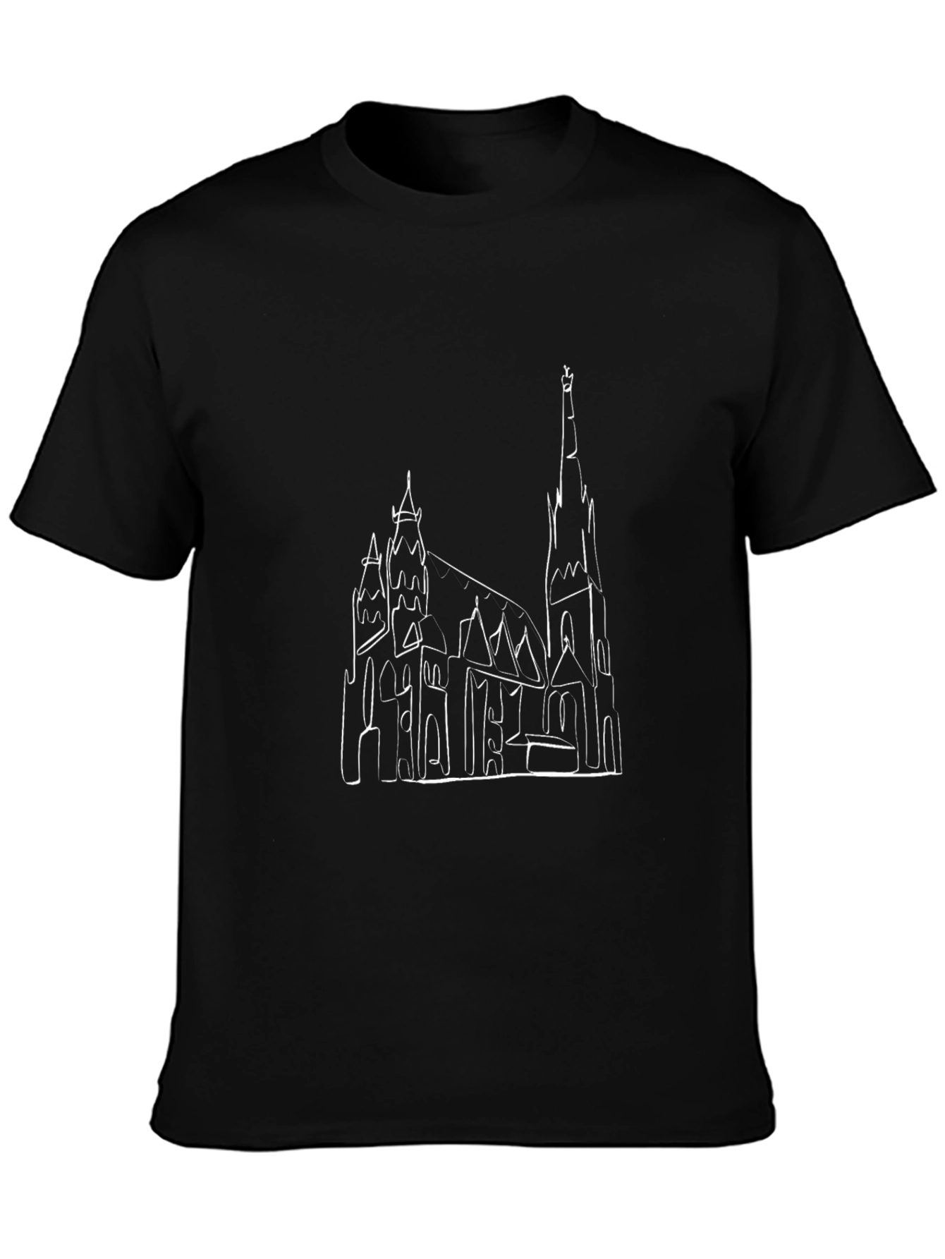 Architectural Sketch Black T-Shirt