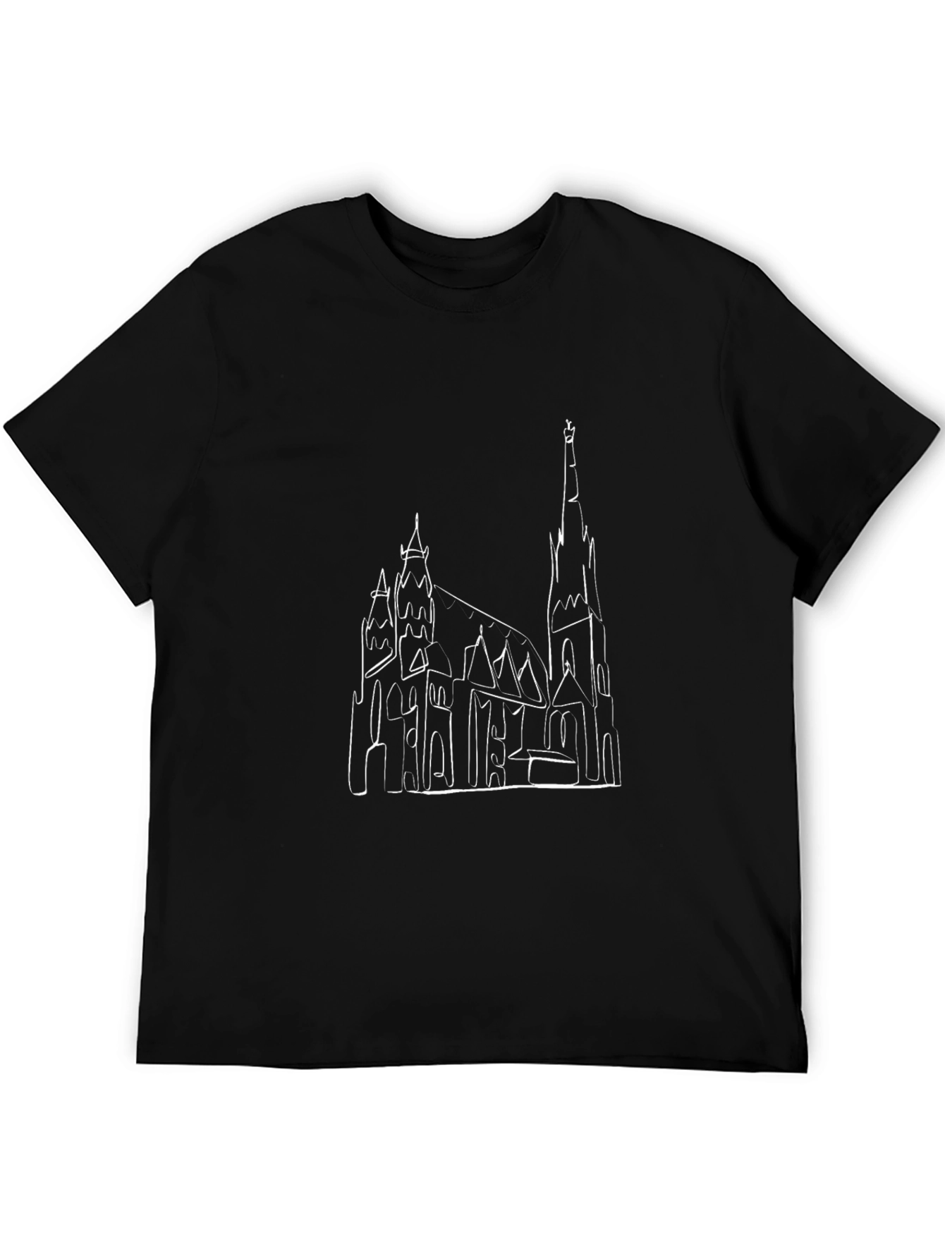 Architectural Sketch Black T-Shirt