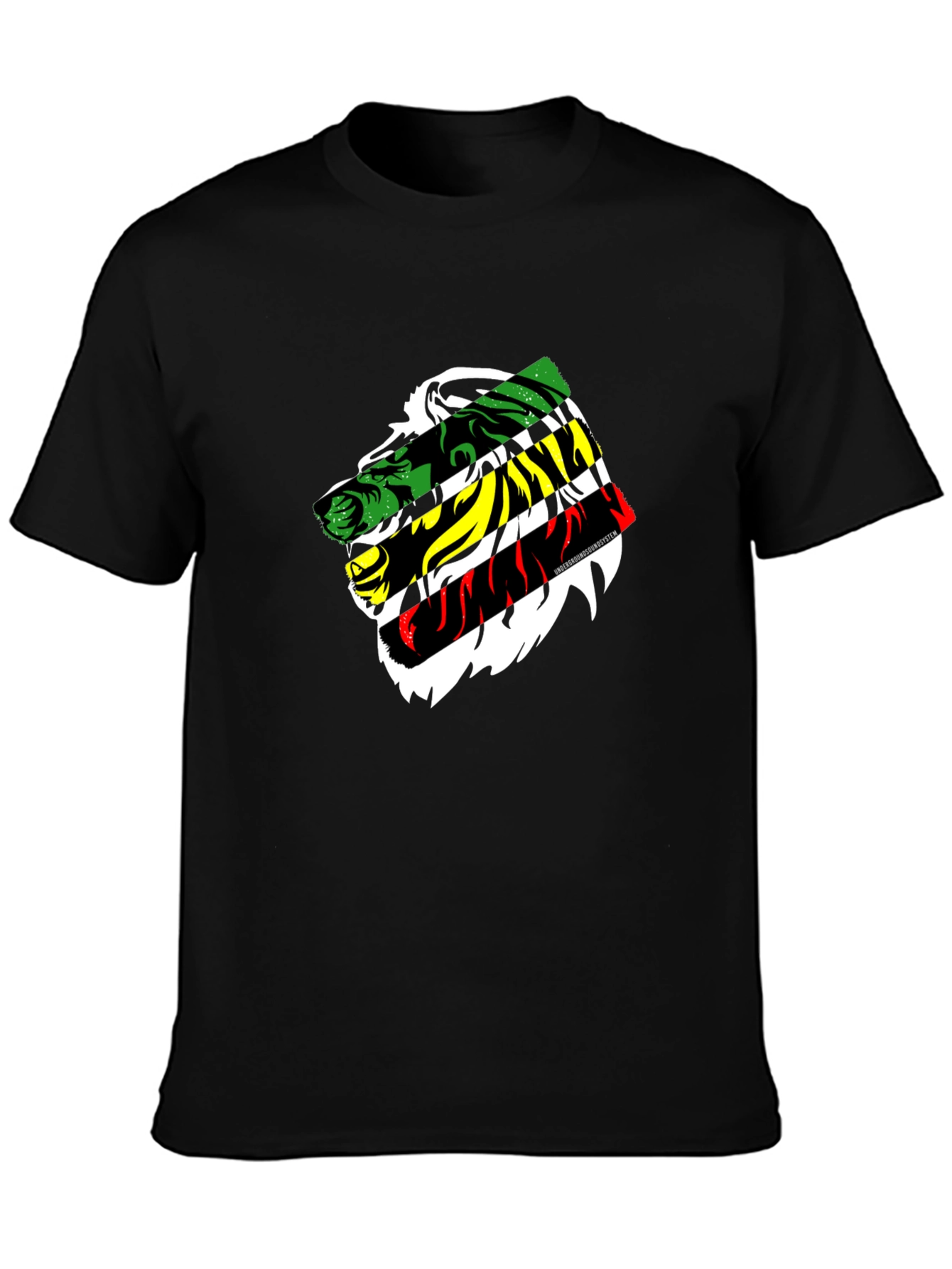 Rasta Lion T-Shirt - Black Cotton Graphic Tee