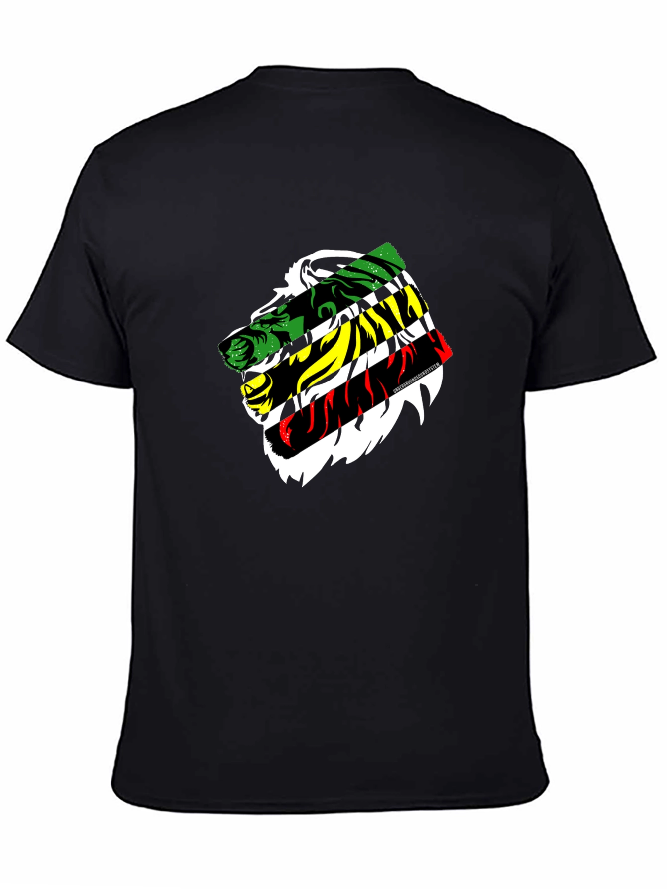 Rasta Lion T-Shirt - Black Cotton Graphic Tee