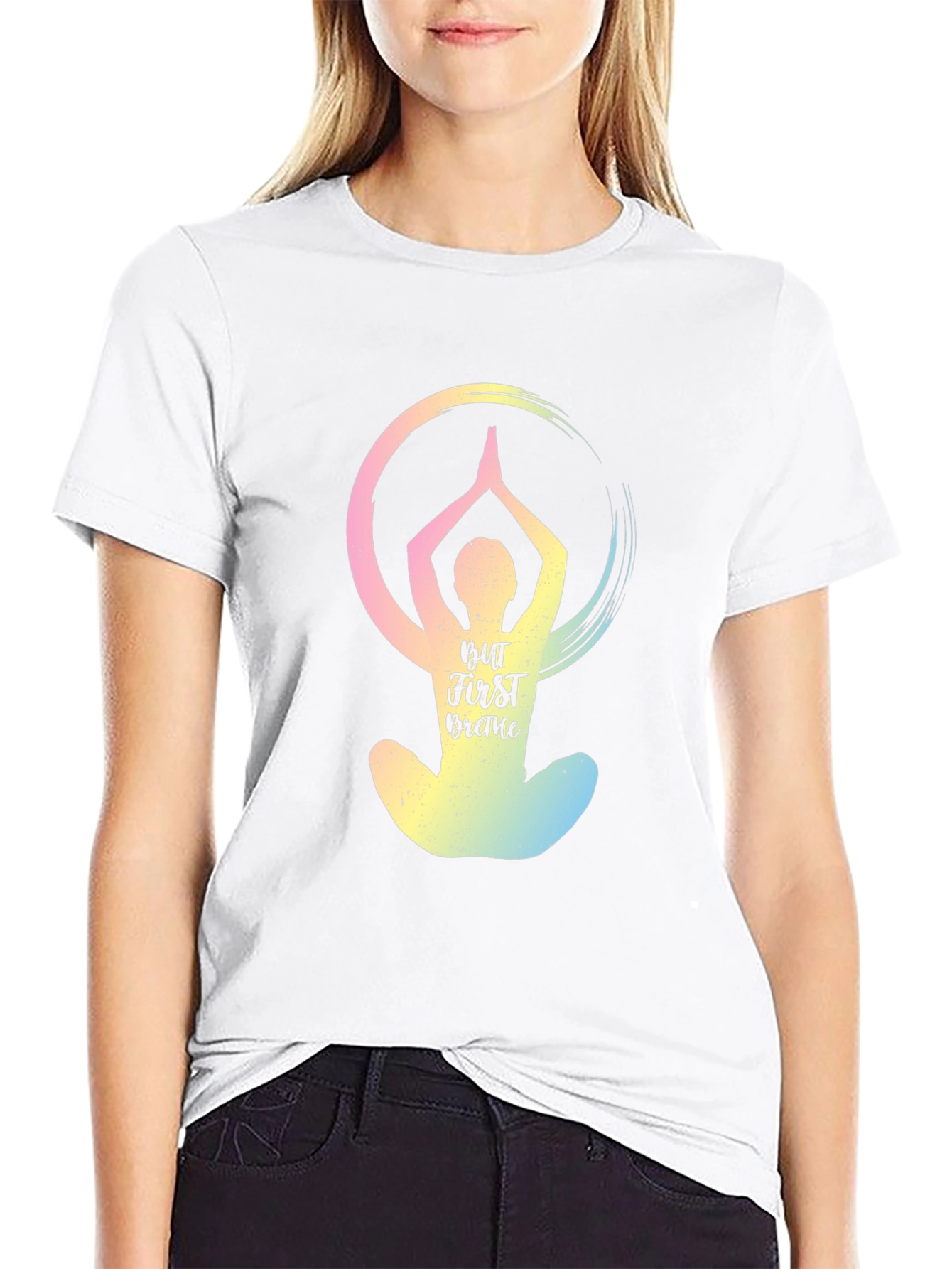 Yoga T-Shirt - But First Breathe Tee
