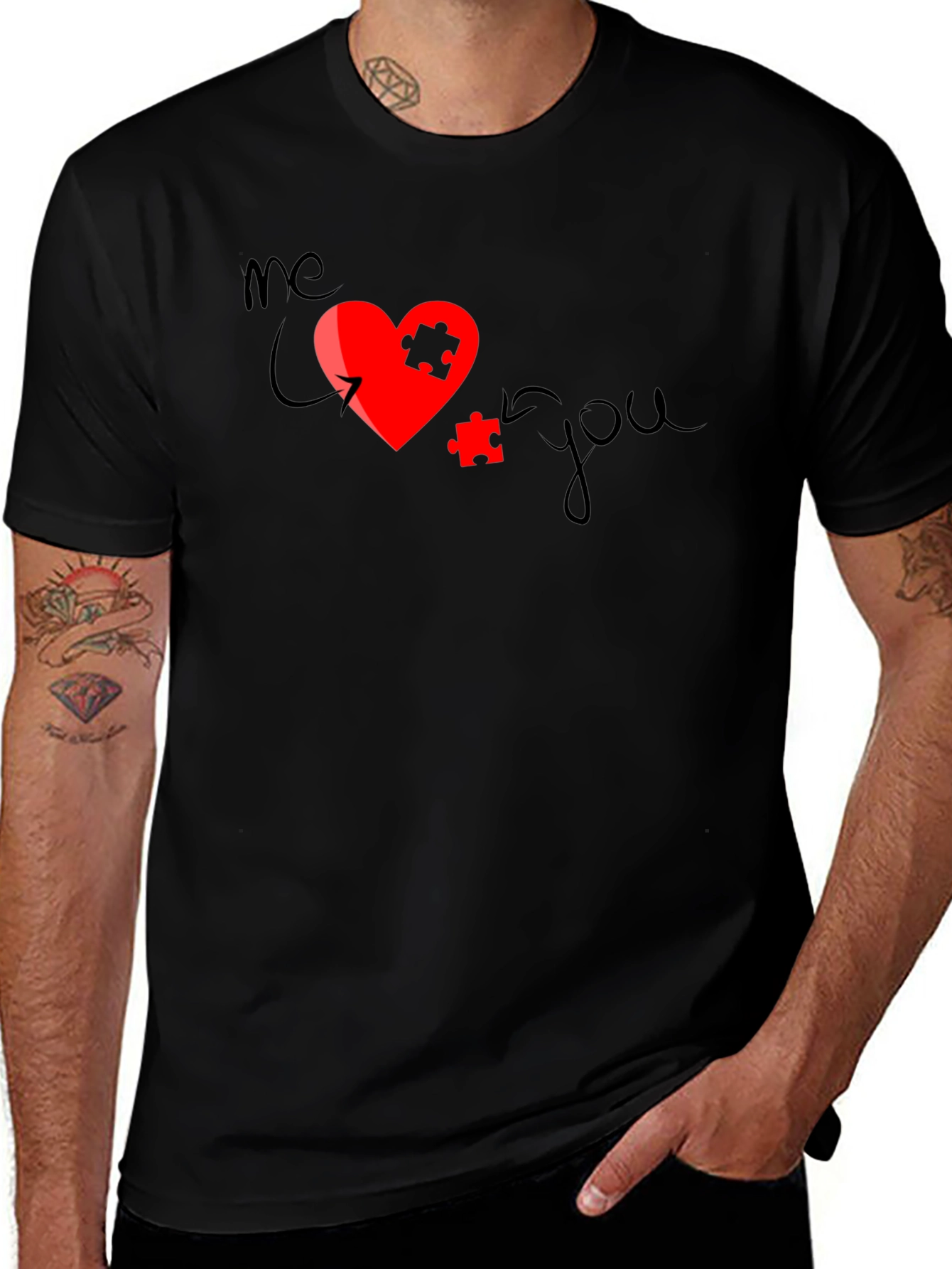 Me + You Love Puzzle Piece Matching T-Shirt