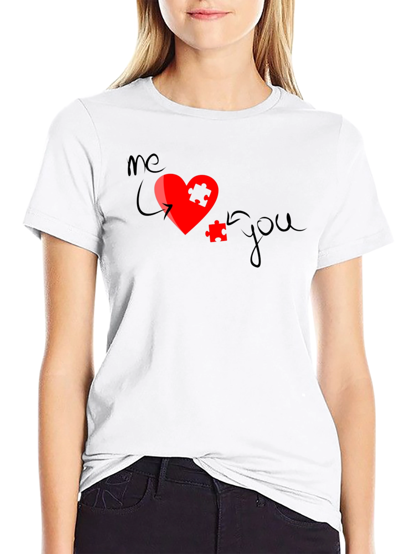 Me + You Love Puzzle Piece Matching T-Shirt
