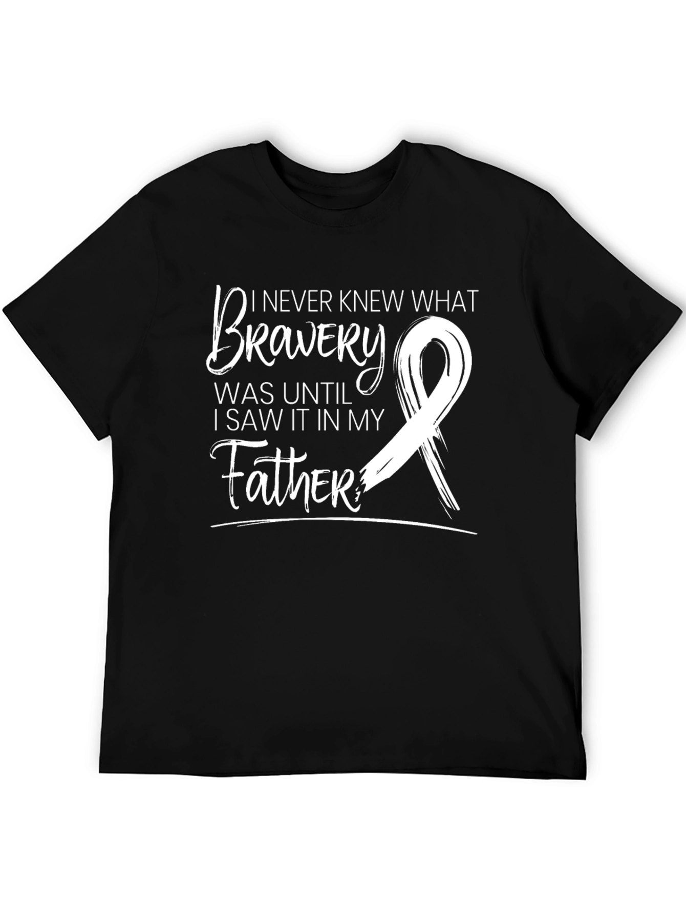 Bravery Ribbon Graphic T-Shirt - Father Support