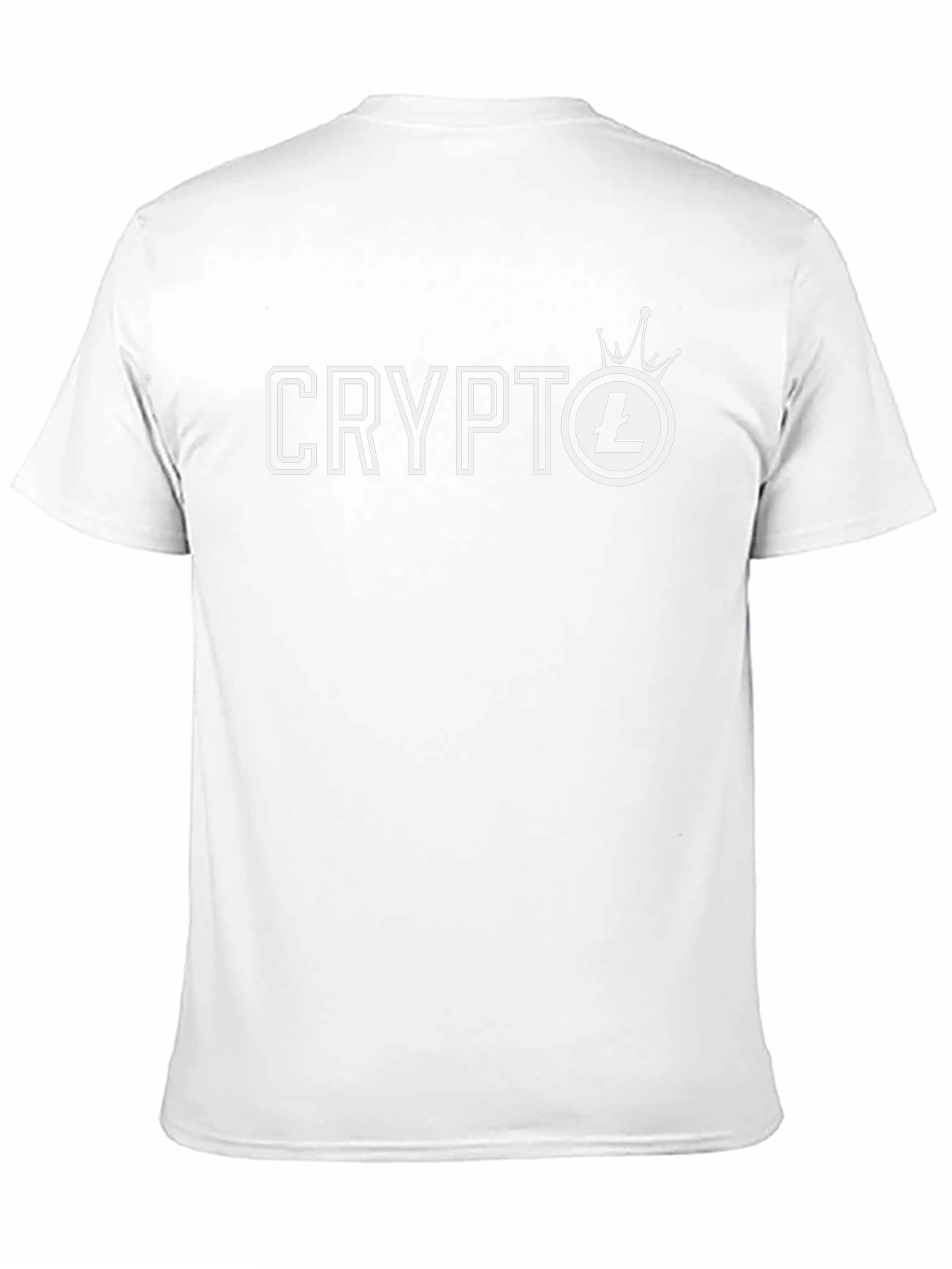 Crypto Litecoin Crown Mens Black T-Shirt