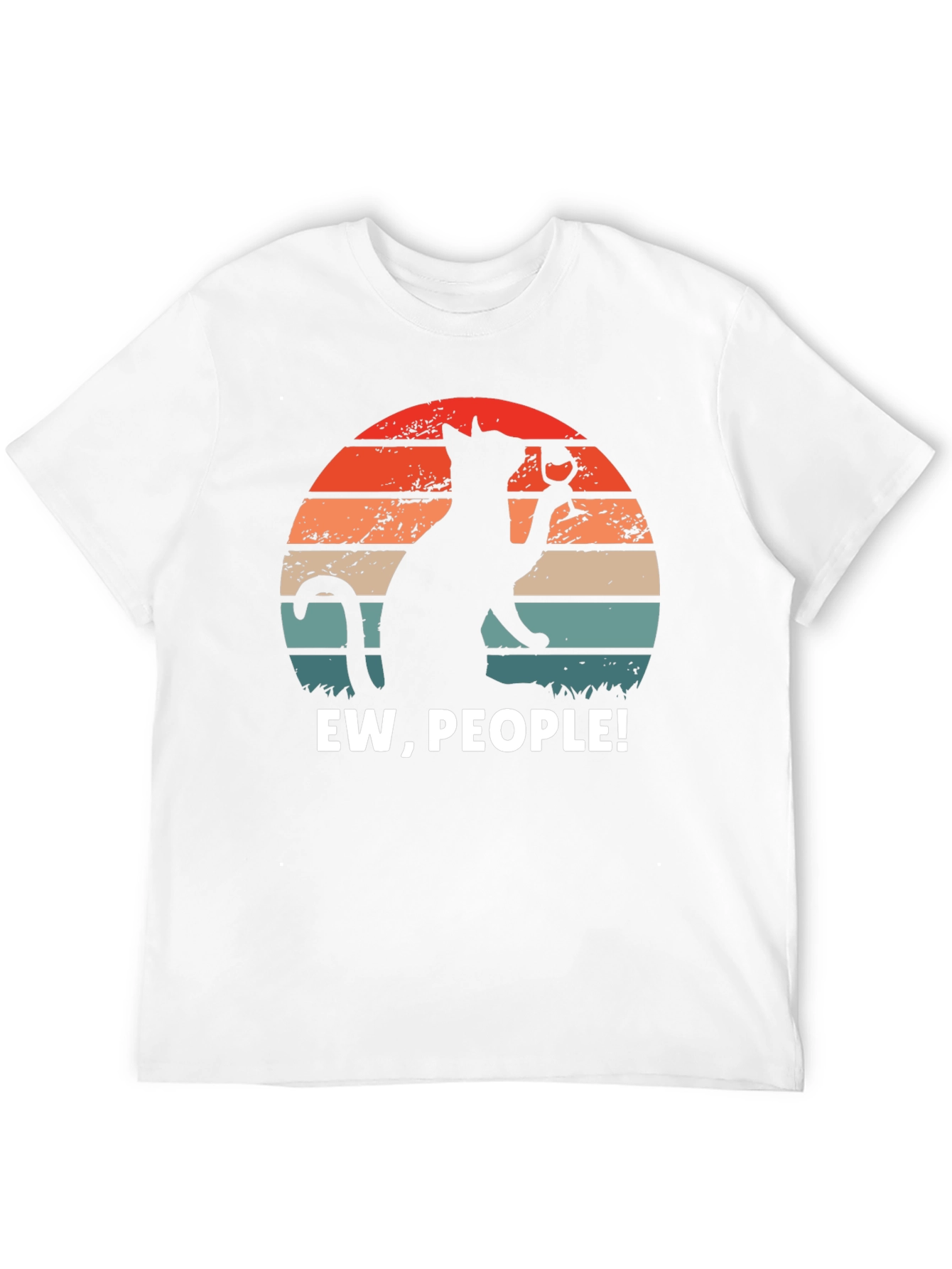 Ew People Cat Wine Graphic Tee