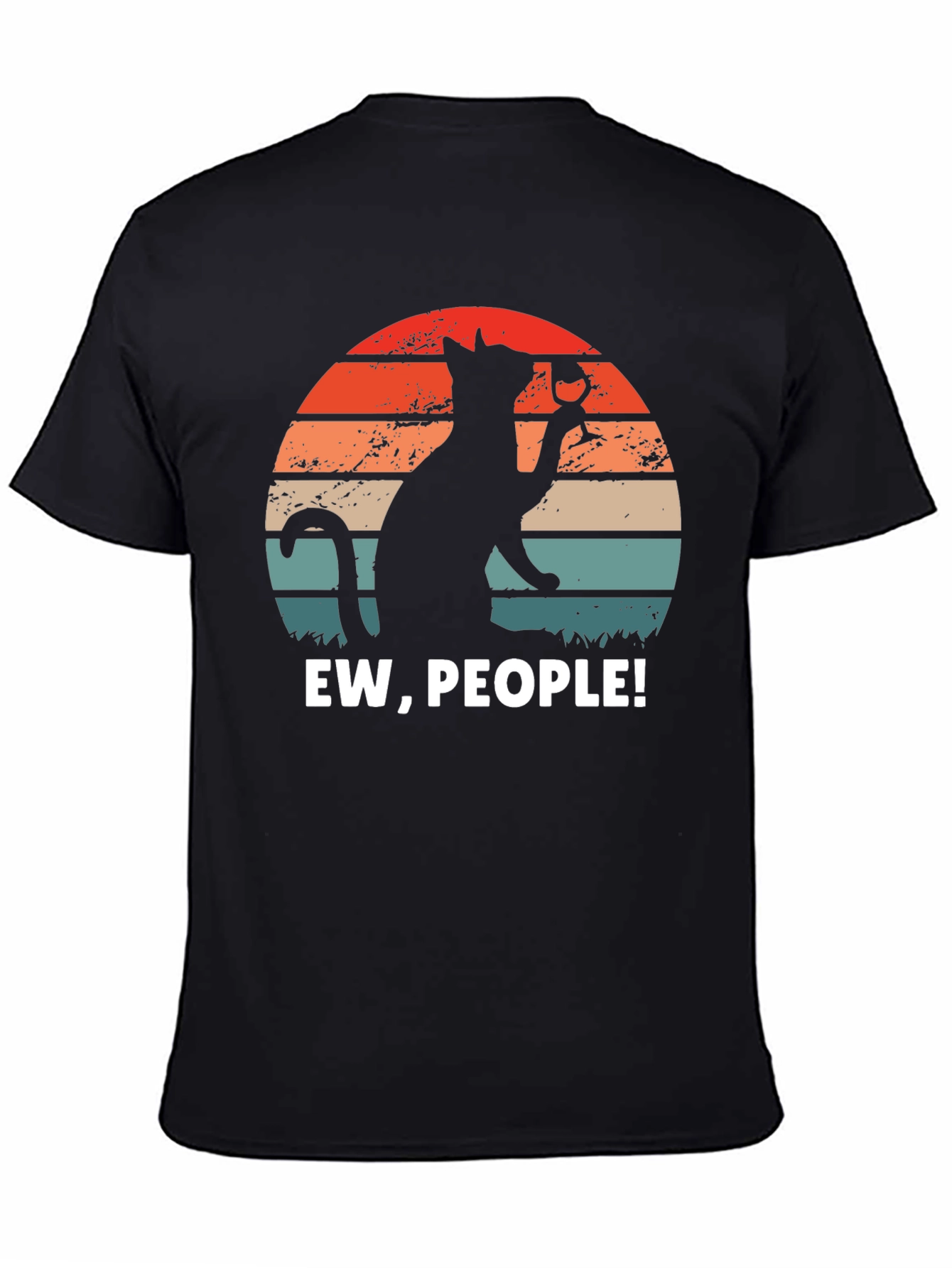 Ew People Cat Wine Graphic Tee