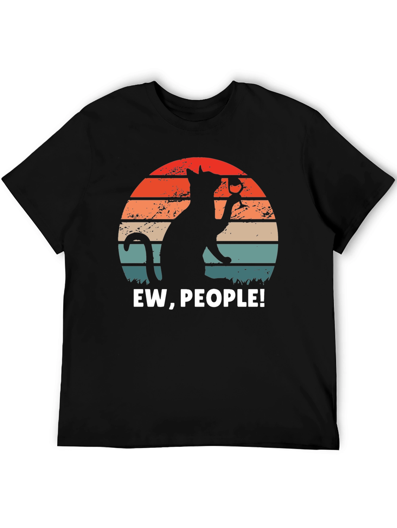 Ew People Cat Wine Graphic Tee