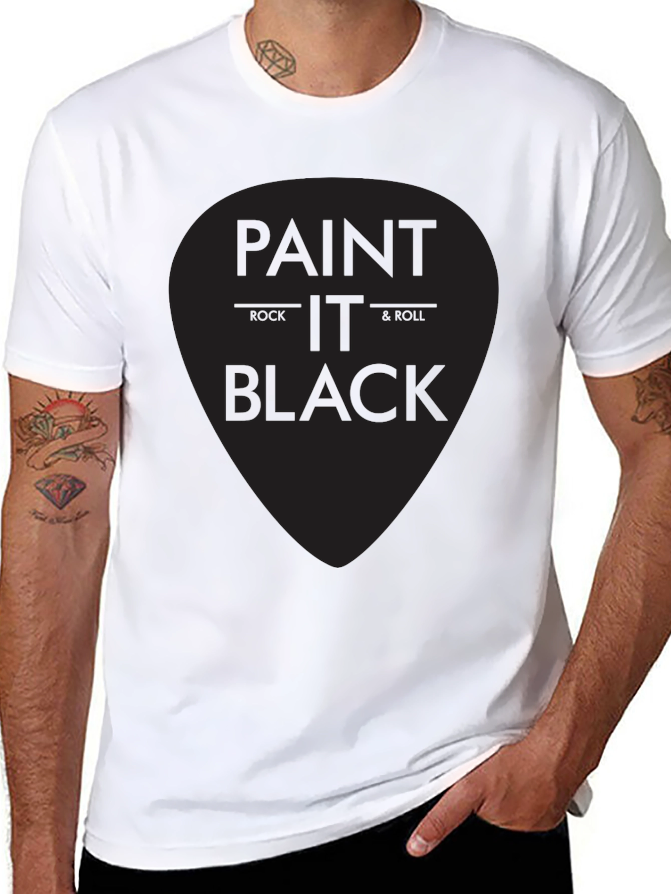 Paint It Black Rock & Roll Graphic T-Shirt