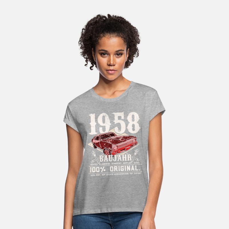 Vintage car year 1958 born birthday saying