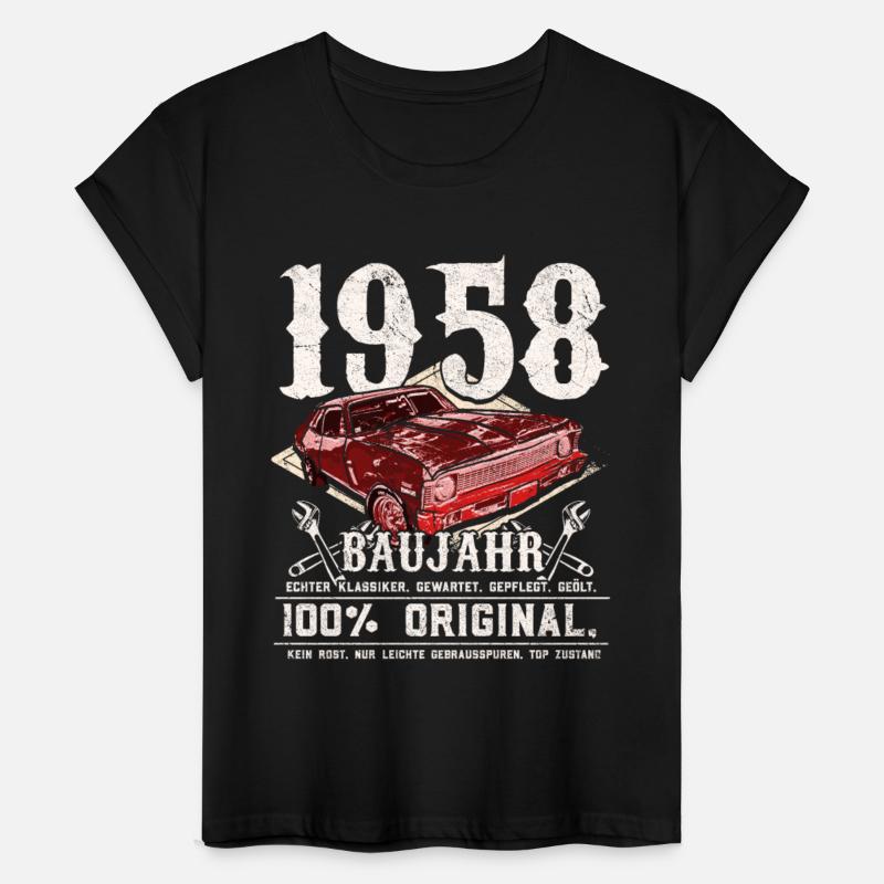 Vintage car year 1958 born birthday saying