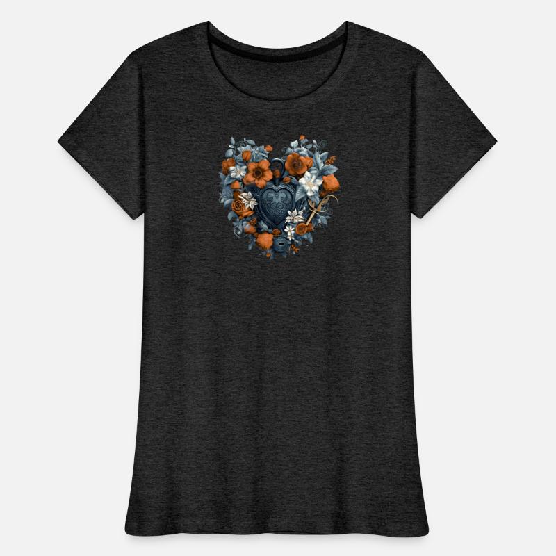 Vintage Heart Lock Floral Embellishment