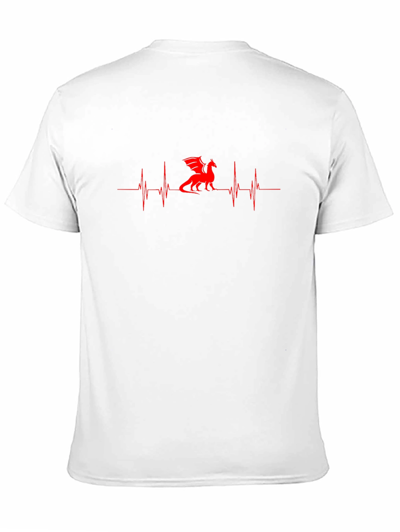 Dragon Heartbeat T-Shirt - Black Red Graphic