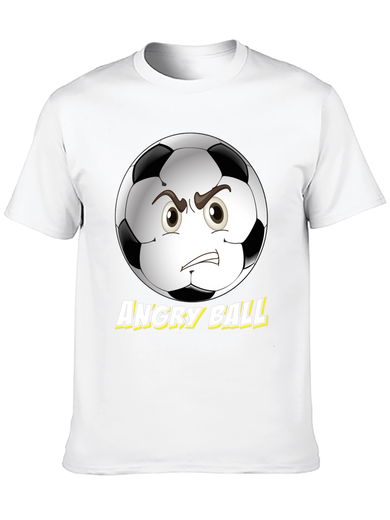 Angry Ball Graphic T-Shirt - Black Cotton Tee