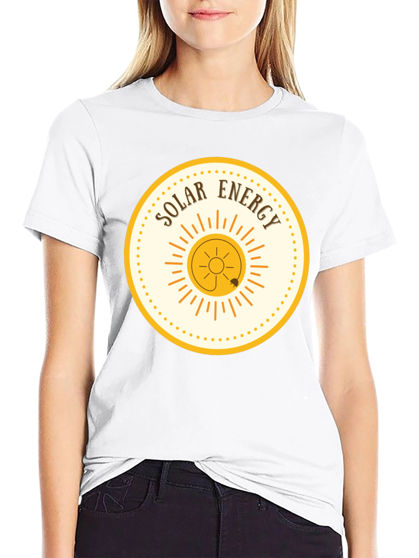 Solar Energy Graphic Tee - Black Cotton T-Shirt