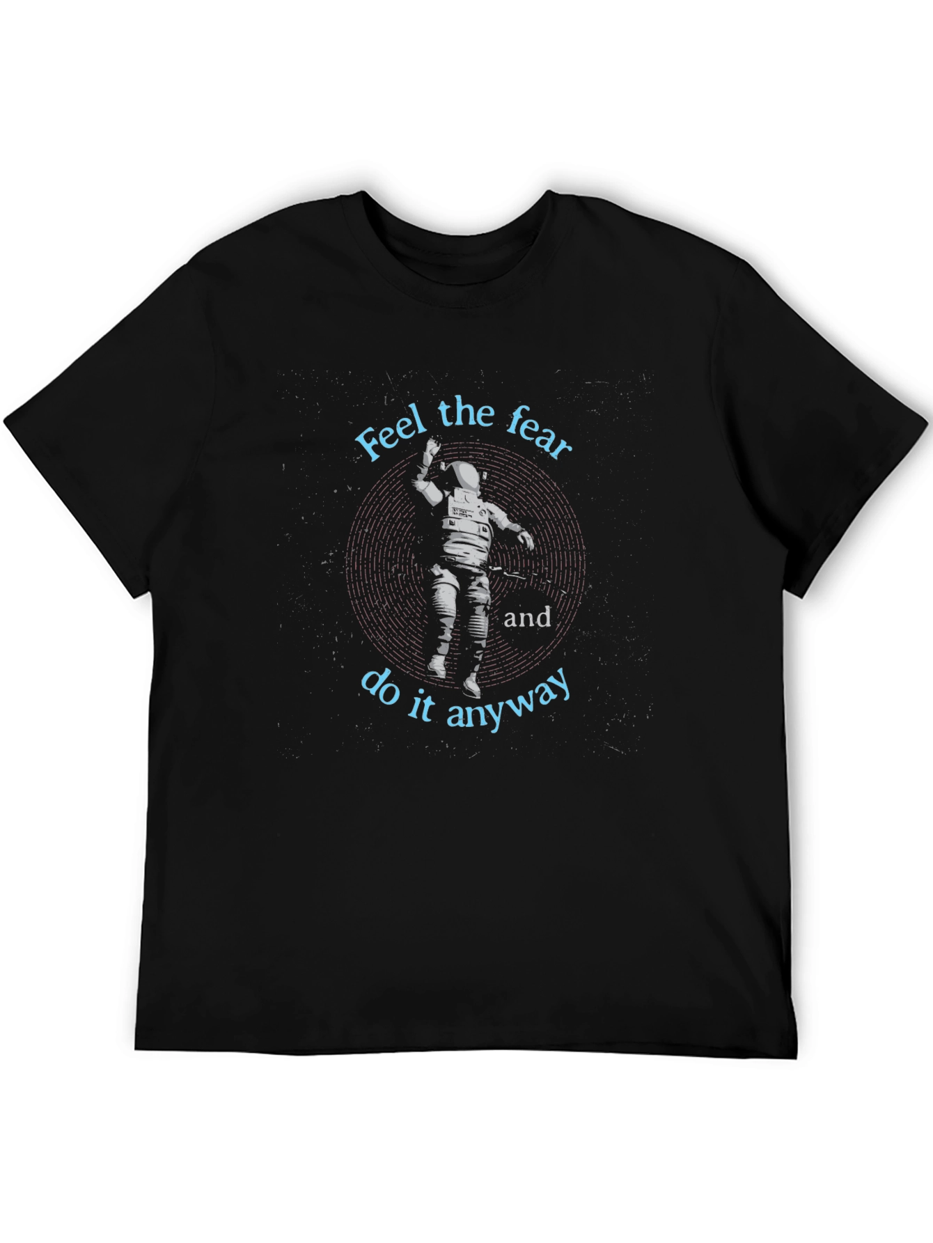 Feel the Fear Astronaut Graphic Tee - Black