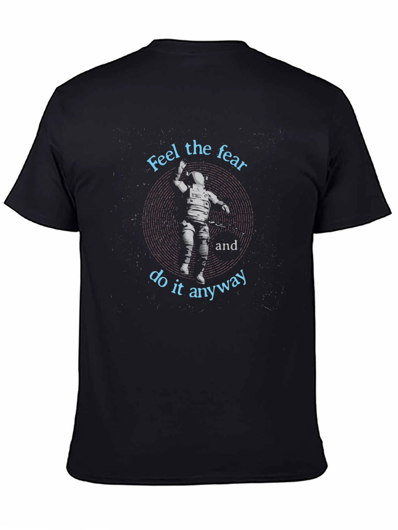 Feel the Fear Astronaut Graphic Tee - Black