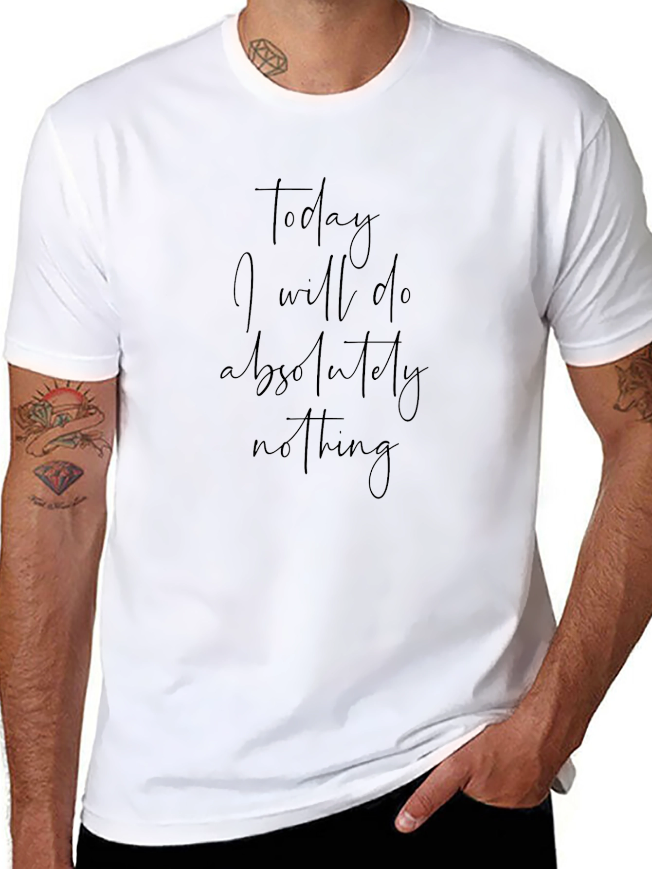 Relaxed Fit Tee - Today I Will Do Nothing