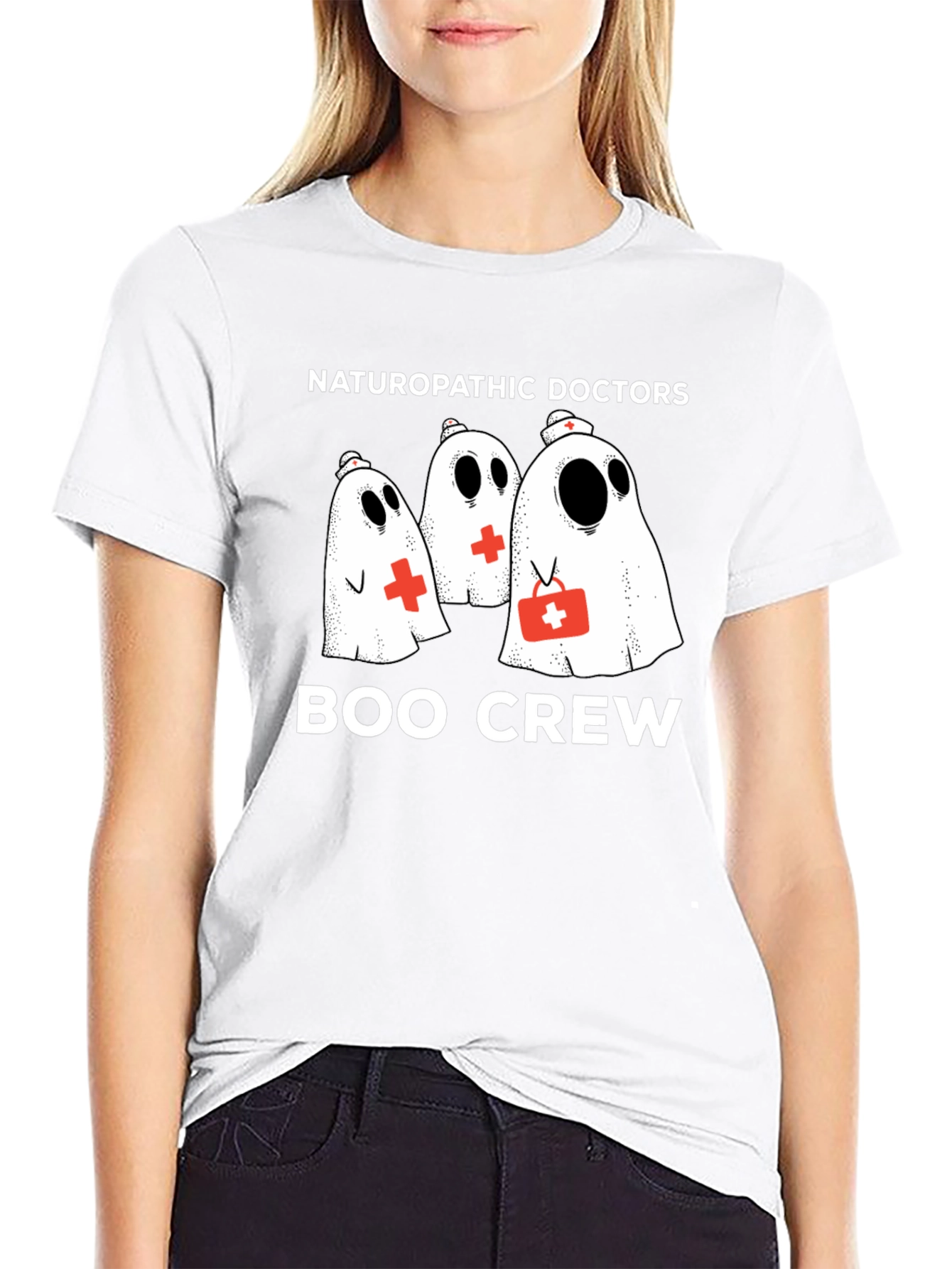 Boo Crew Naturopathic Doctors Ghost T-Shirt