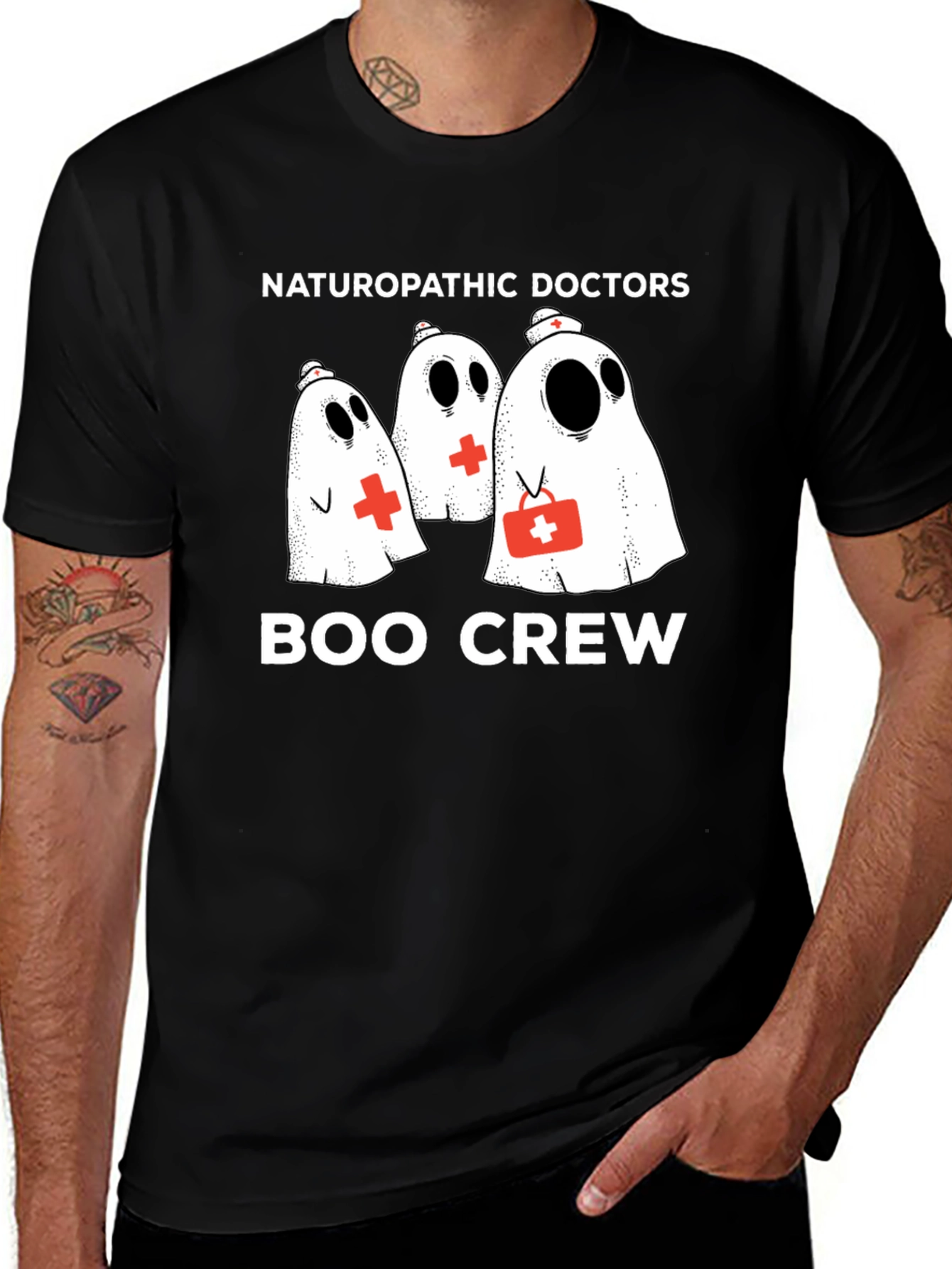 Boo Crew Naturopathic Doctors Ghost T-Shirt