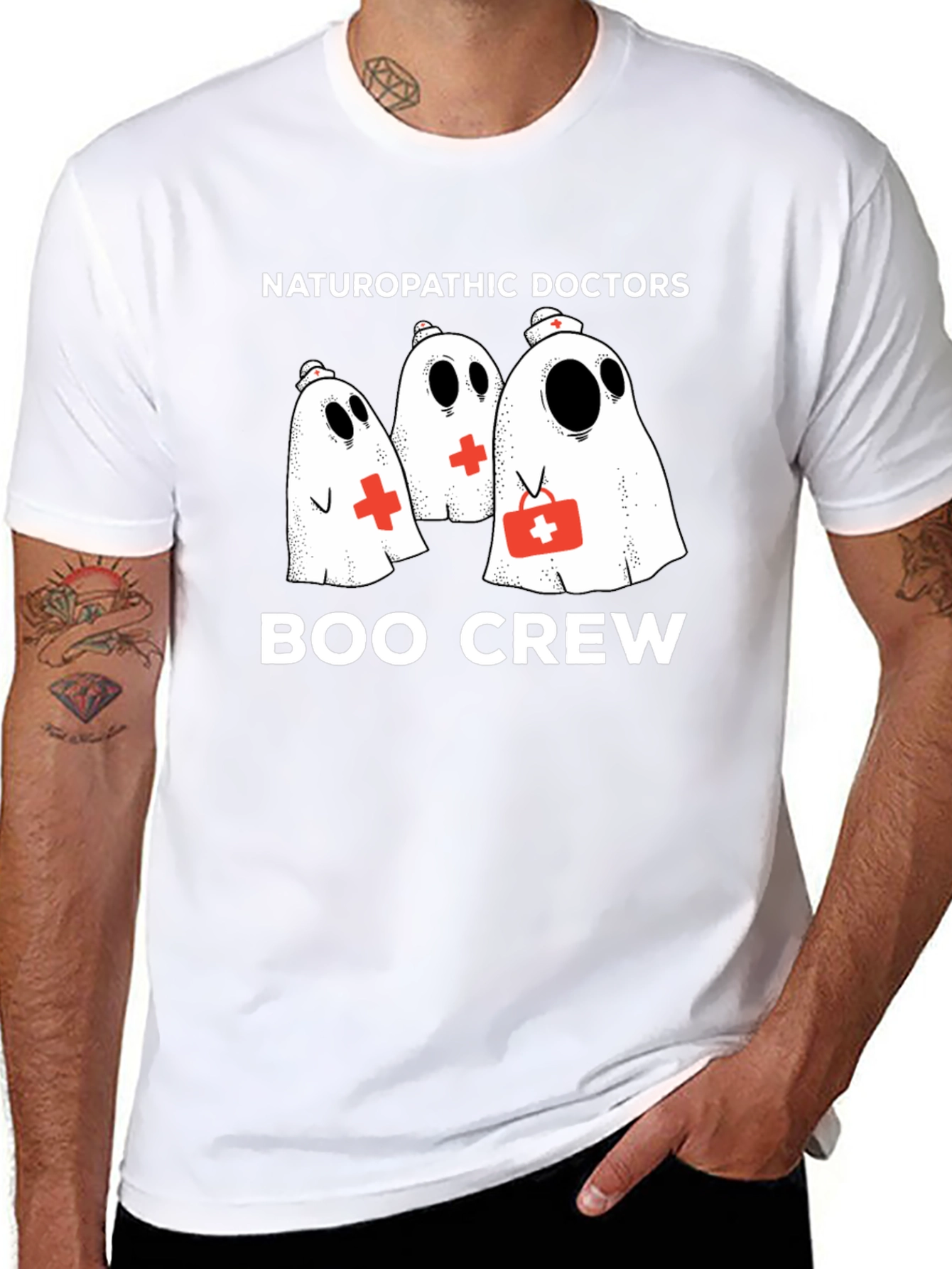 Boo Crew Naturopathic Doctors Ghost T-Shirt