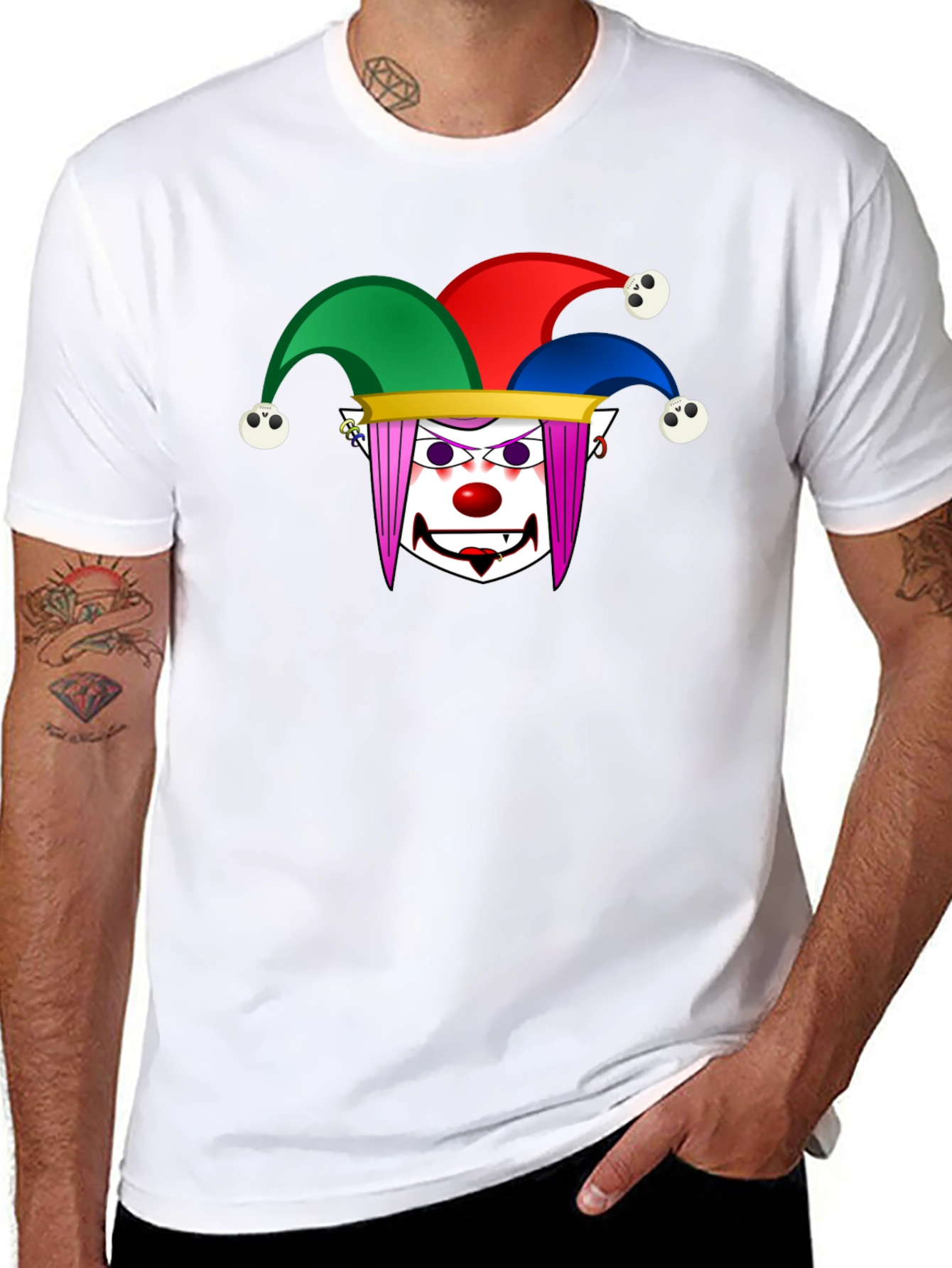 Clown Graphic T-Shirt - Black