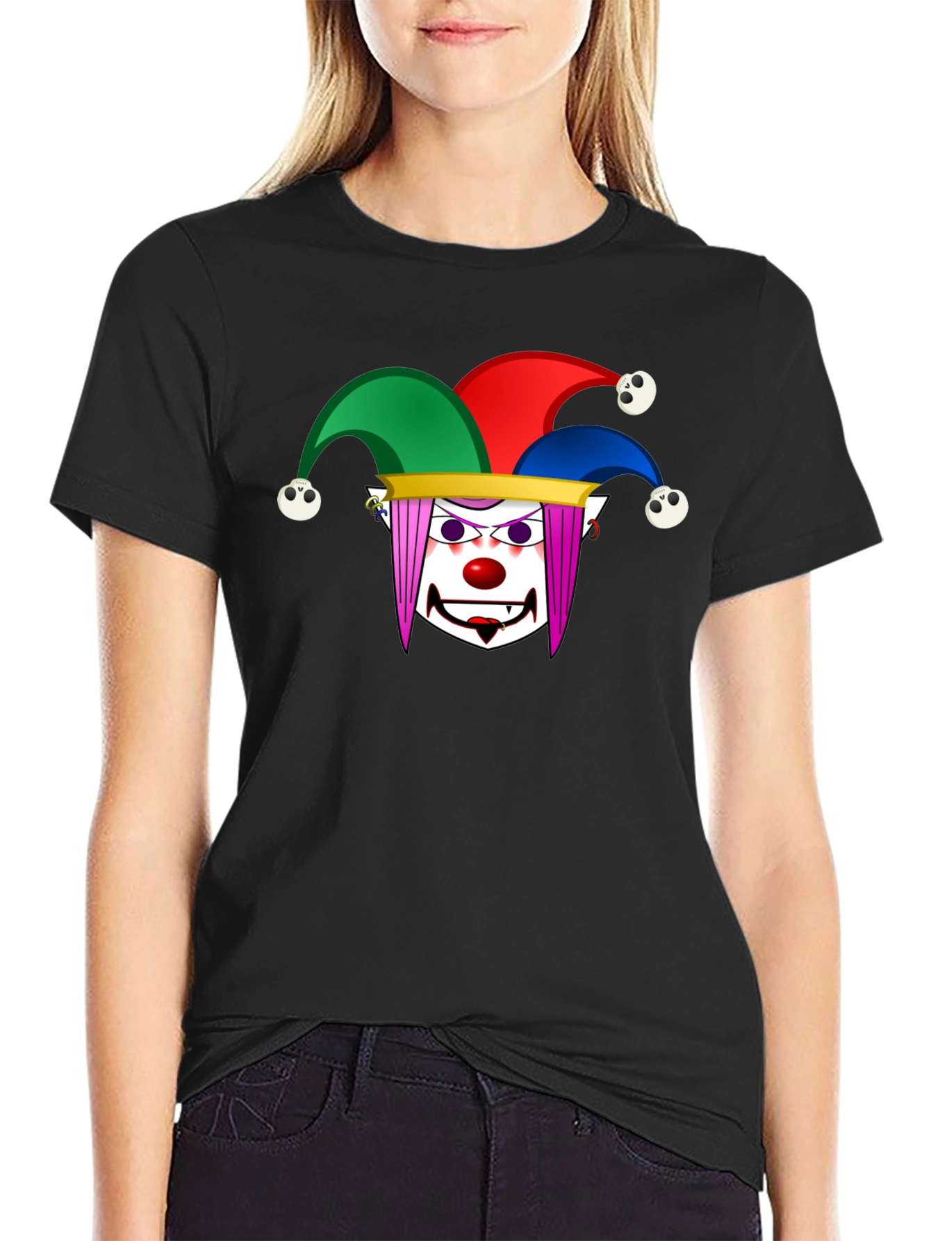 Clown Graphic T-Shirt - Black