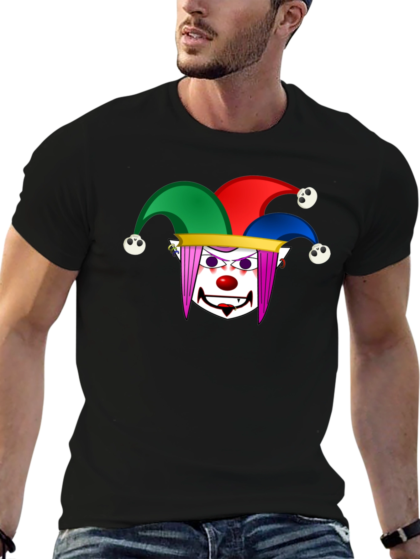 Clown Graphic T-Shirt - Black