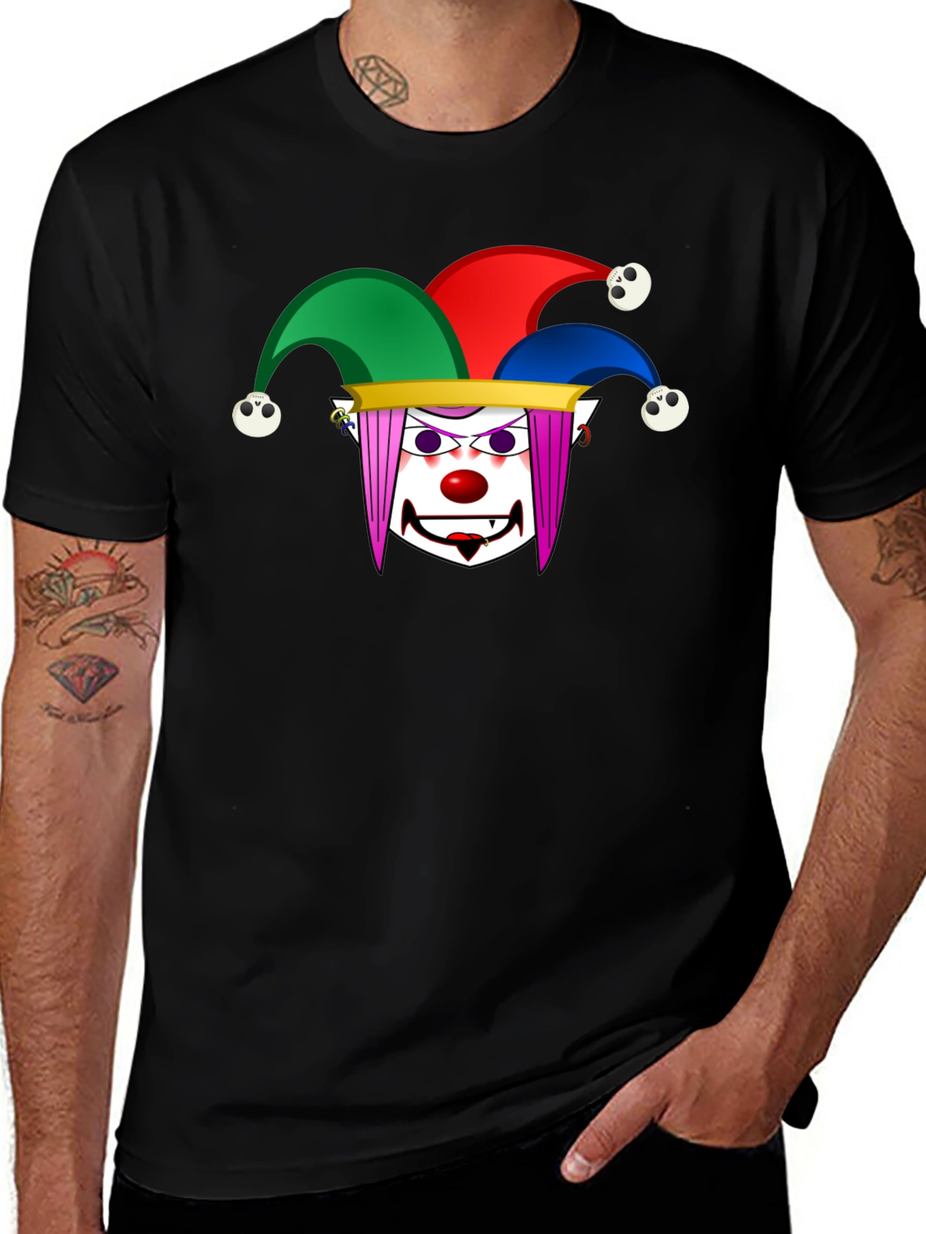 Clown Graphic T-Shirt - Black