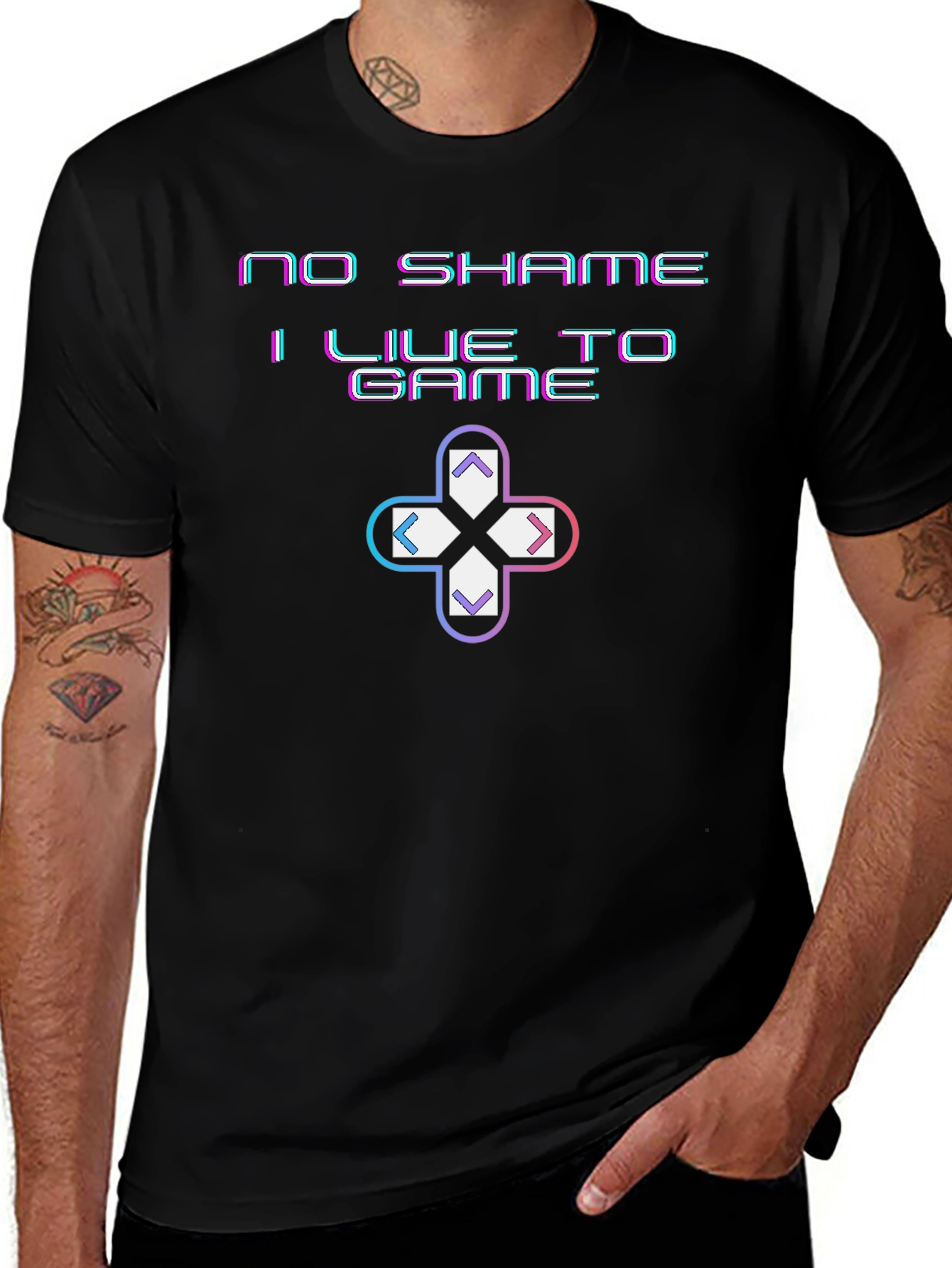 No Shame I Live to Game Graphic T-Shirt