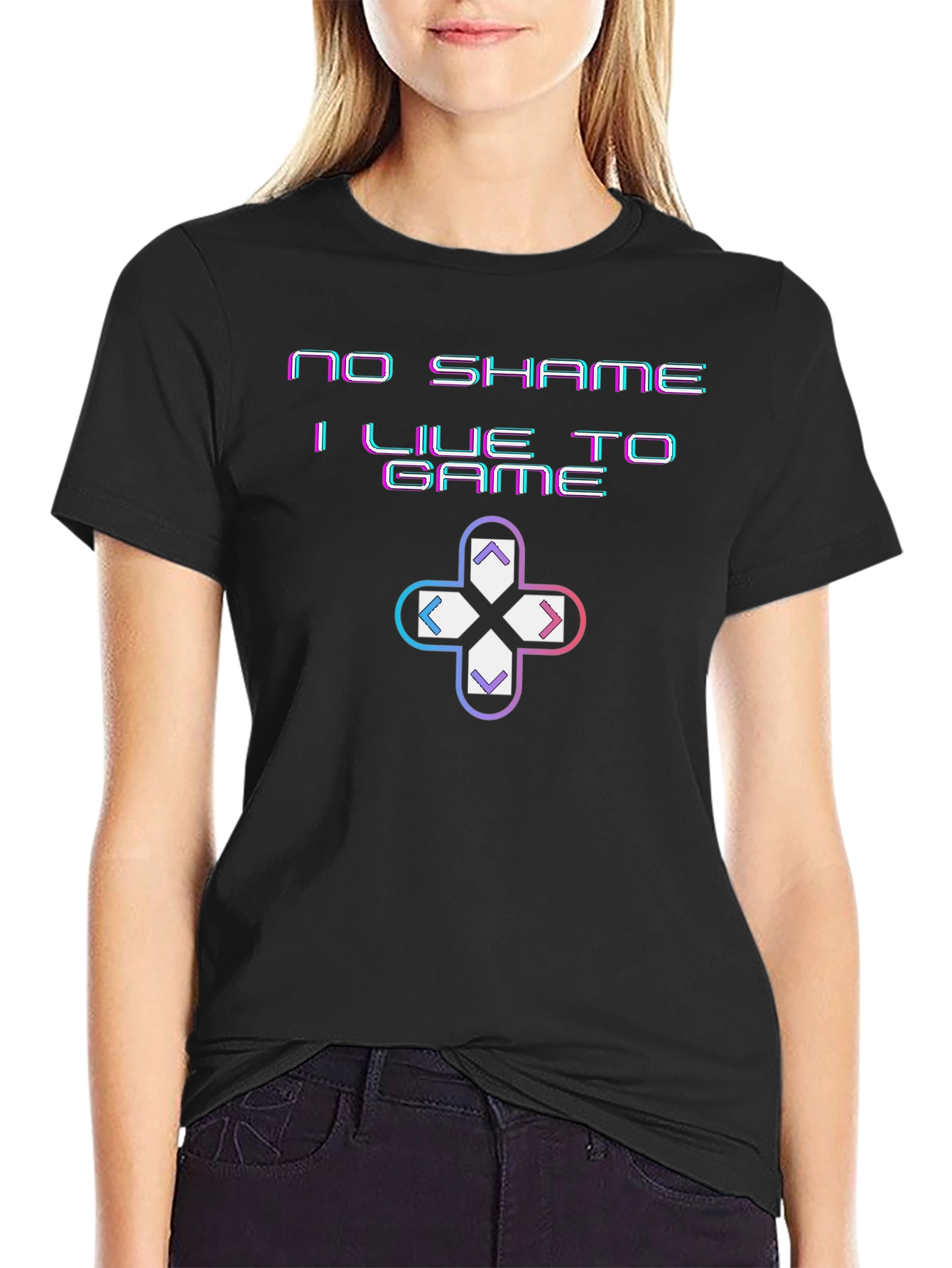 No Shame I Live to Game Graphic T-Shirt