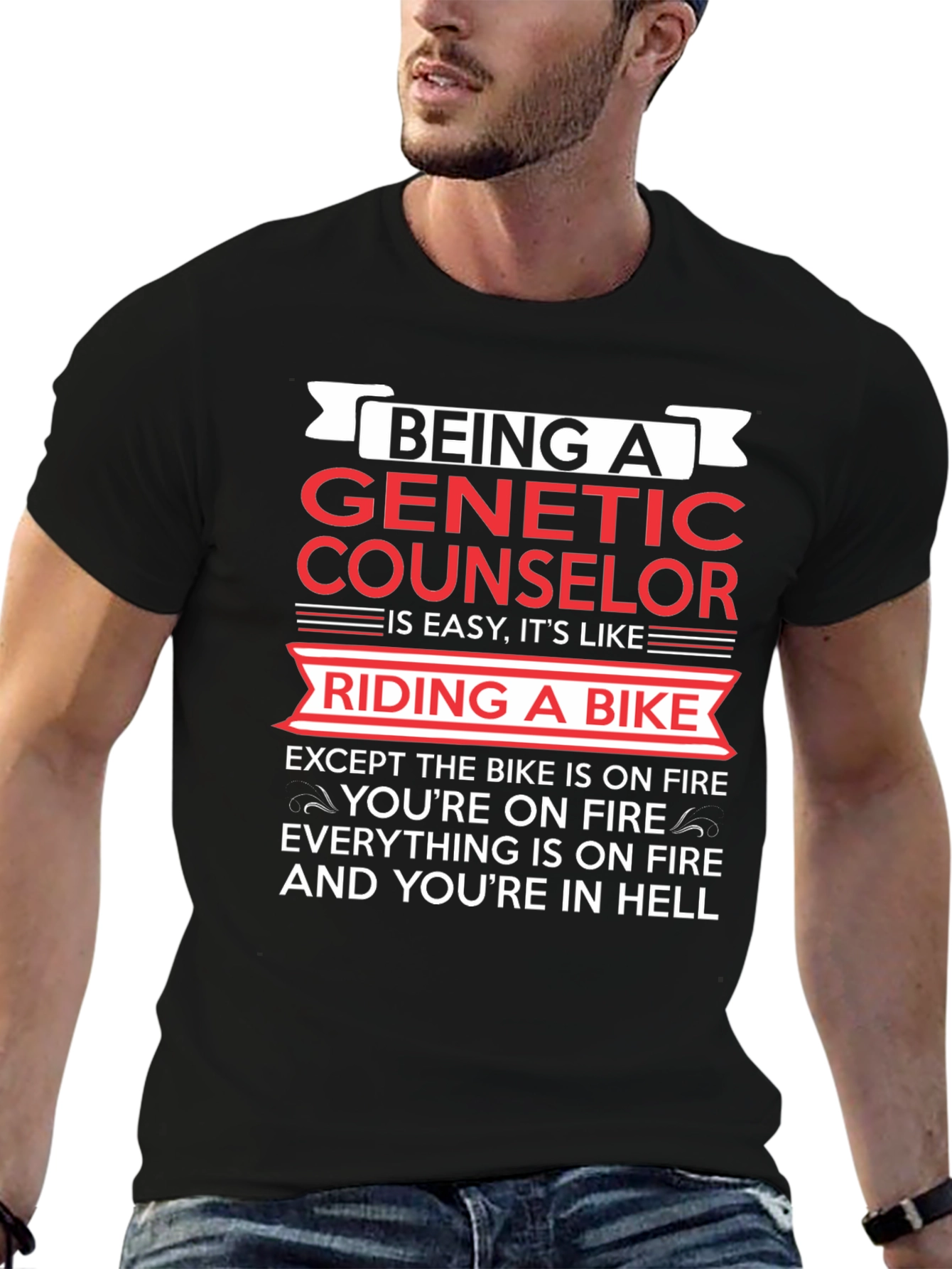 Genetic Counselor T-Shirt - Riding a Bike Analogy