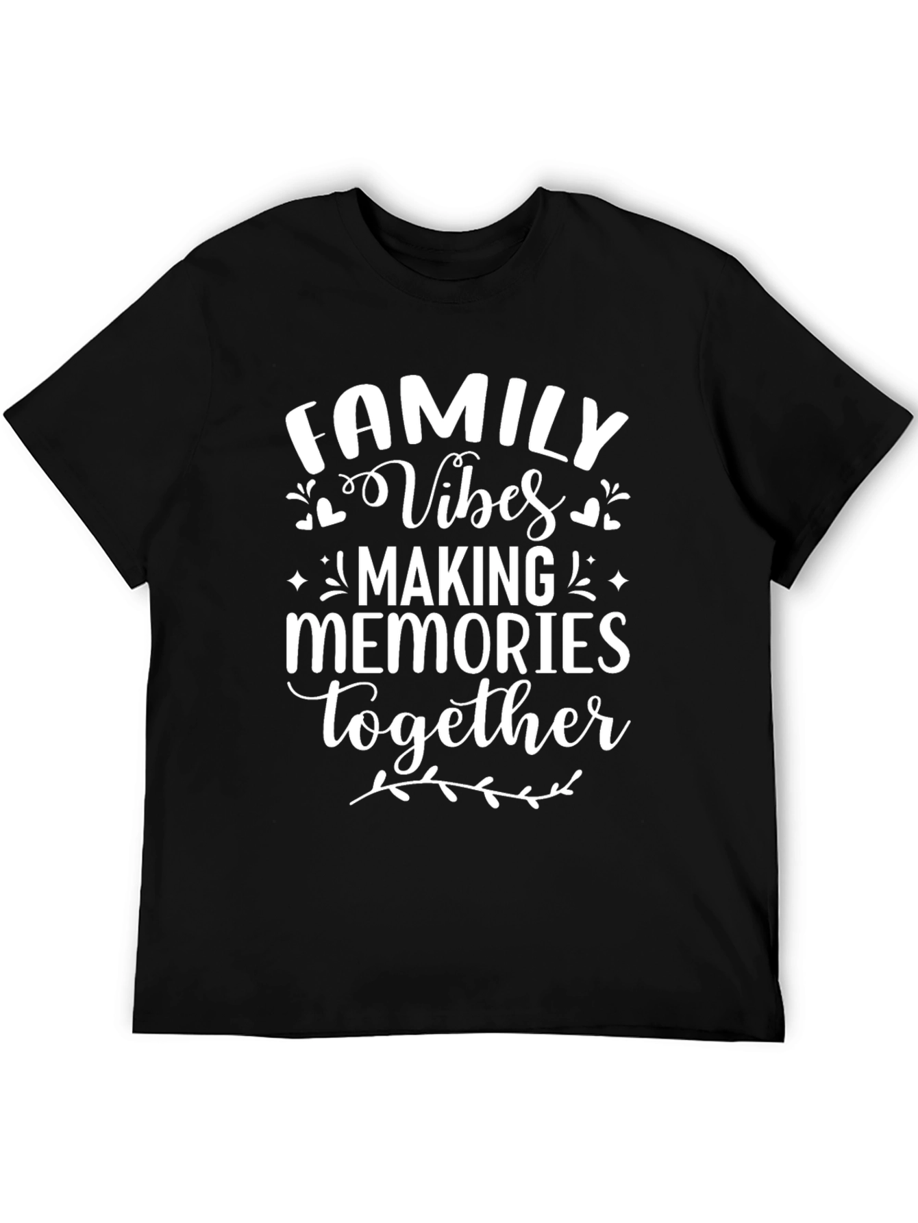 Family Vibes Graphic T-Shirt - Black