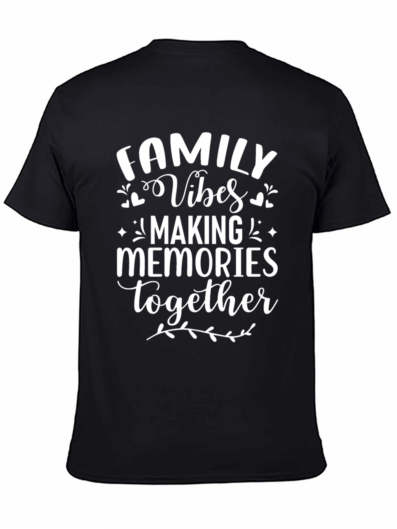 Family Vibes Graphic T-Shirt - Black