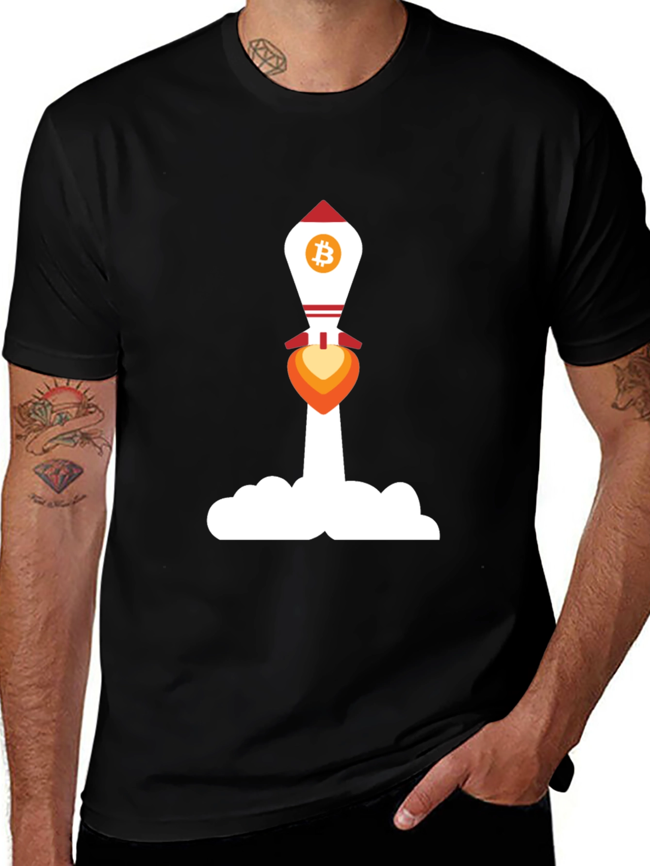 Bitcoin Rocket T-Shirt - Crypto to the Moon!