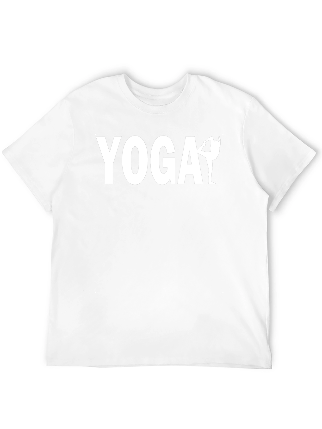 Yoga Pose Graphic Tee - Black Cotton Blend