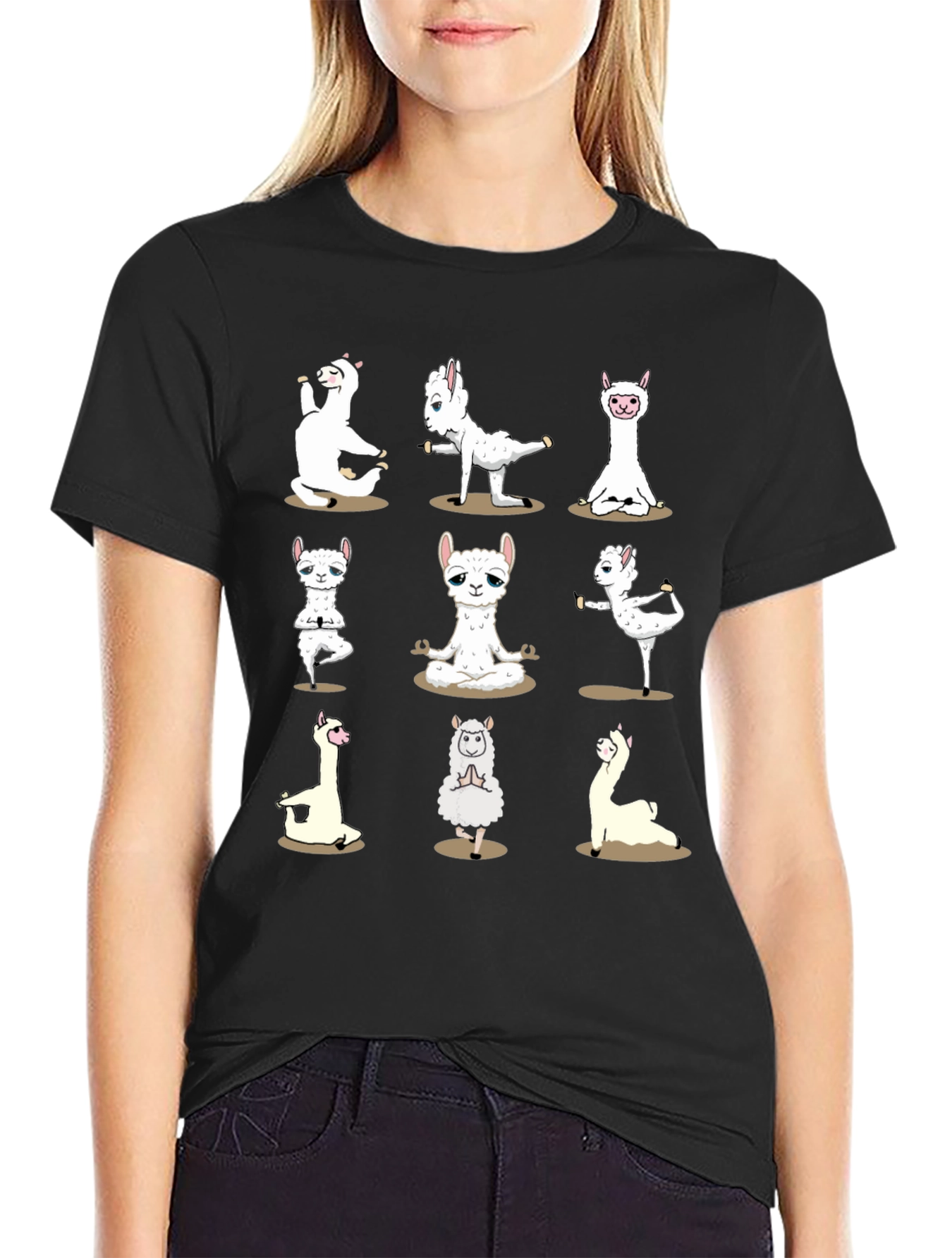 Yoga Llama Graphic Tee - Zen and Playful