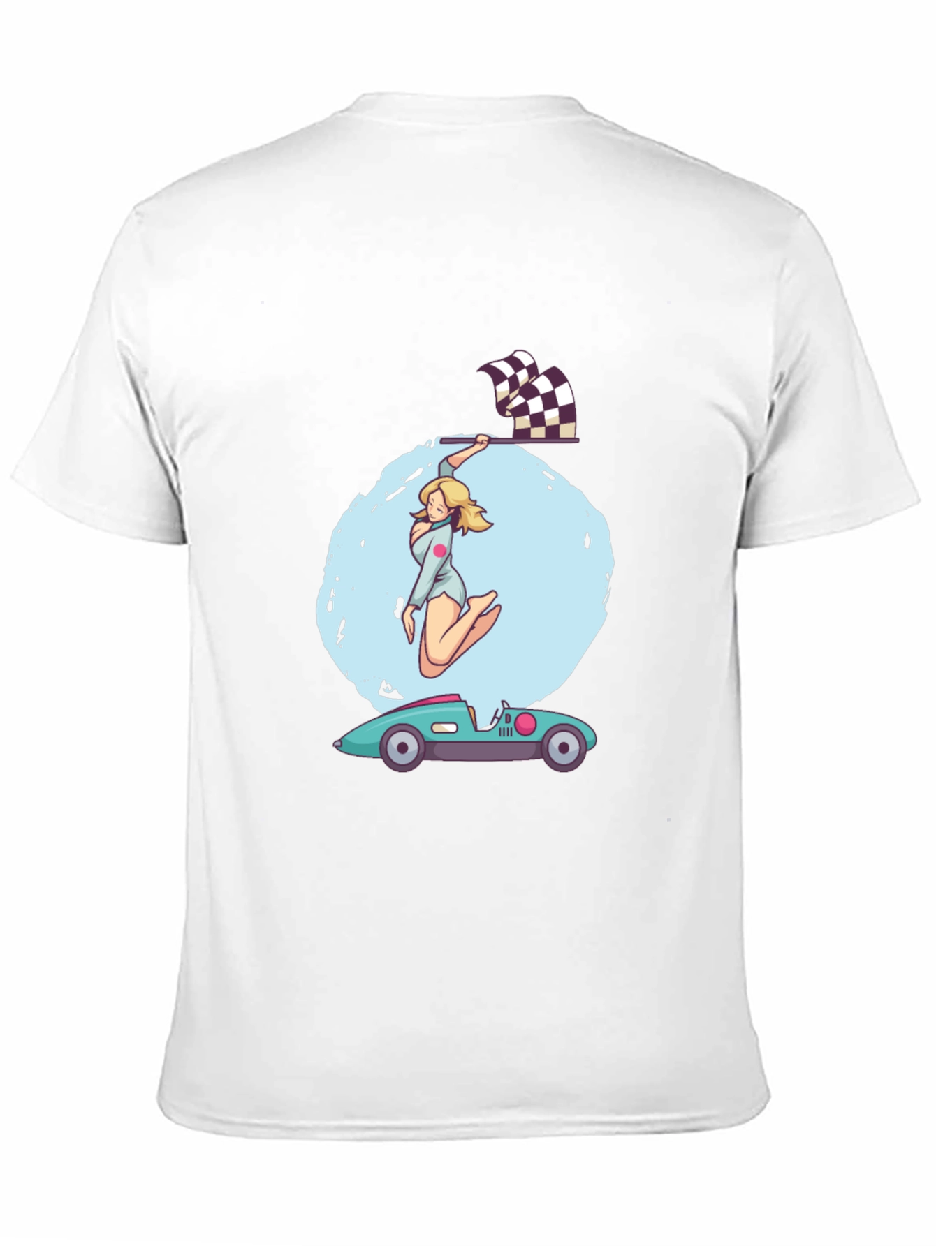 Racing Girl Graphic Tee - Black