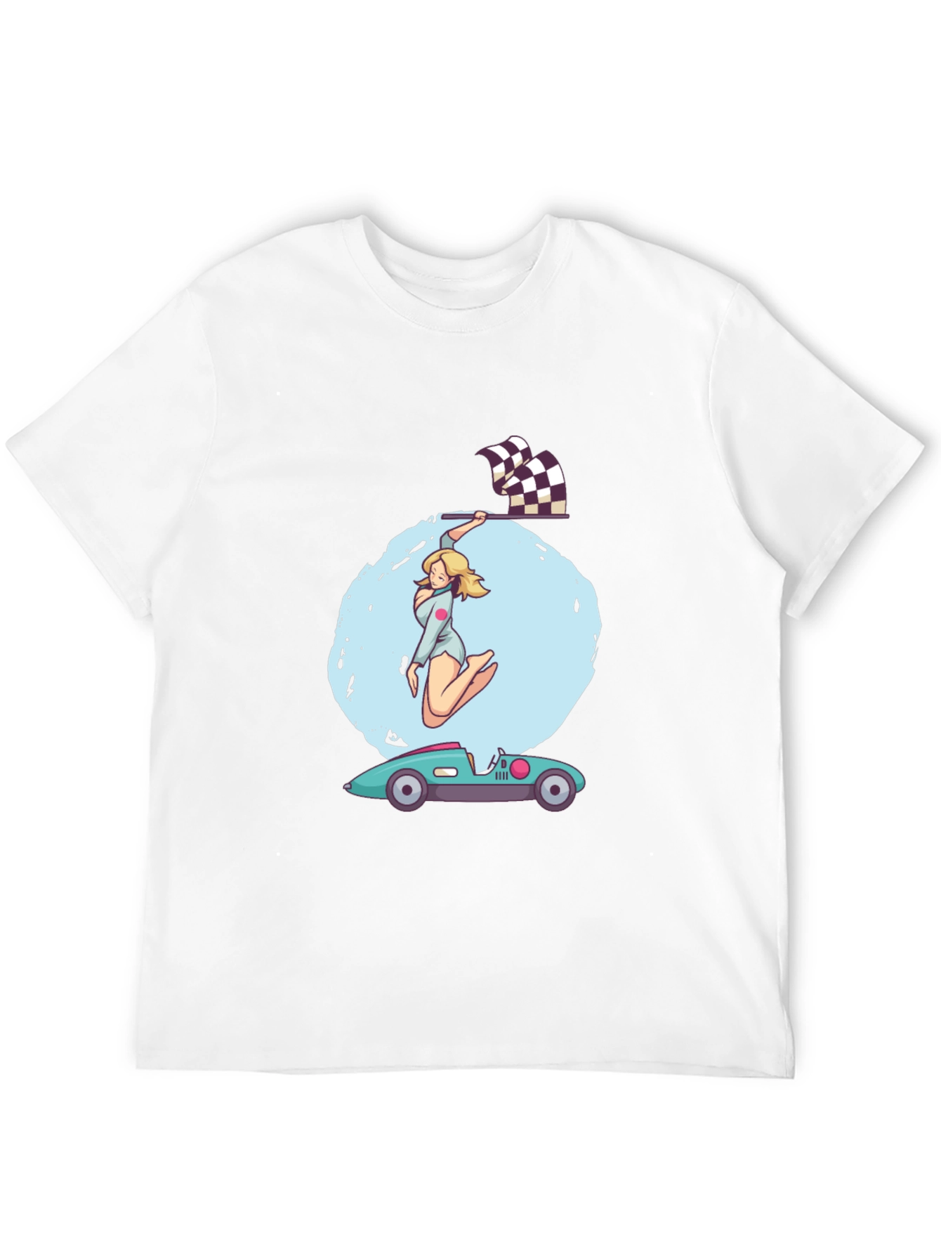 Racing Girl Graphic Tee - Black