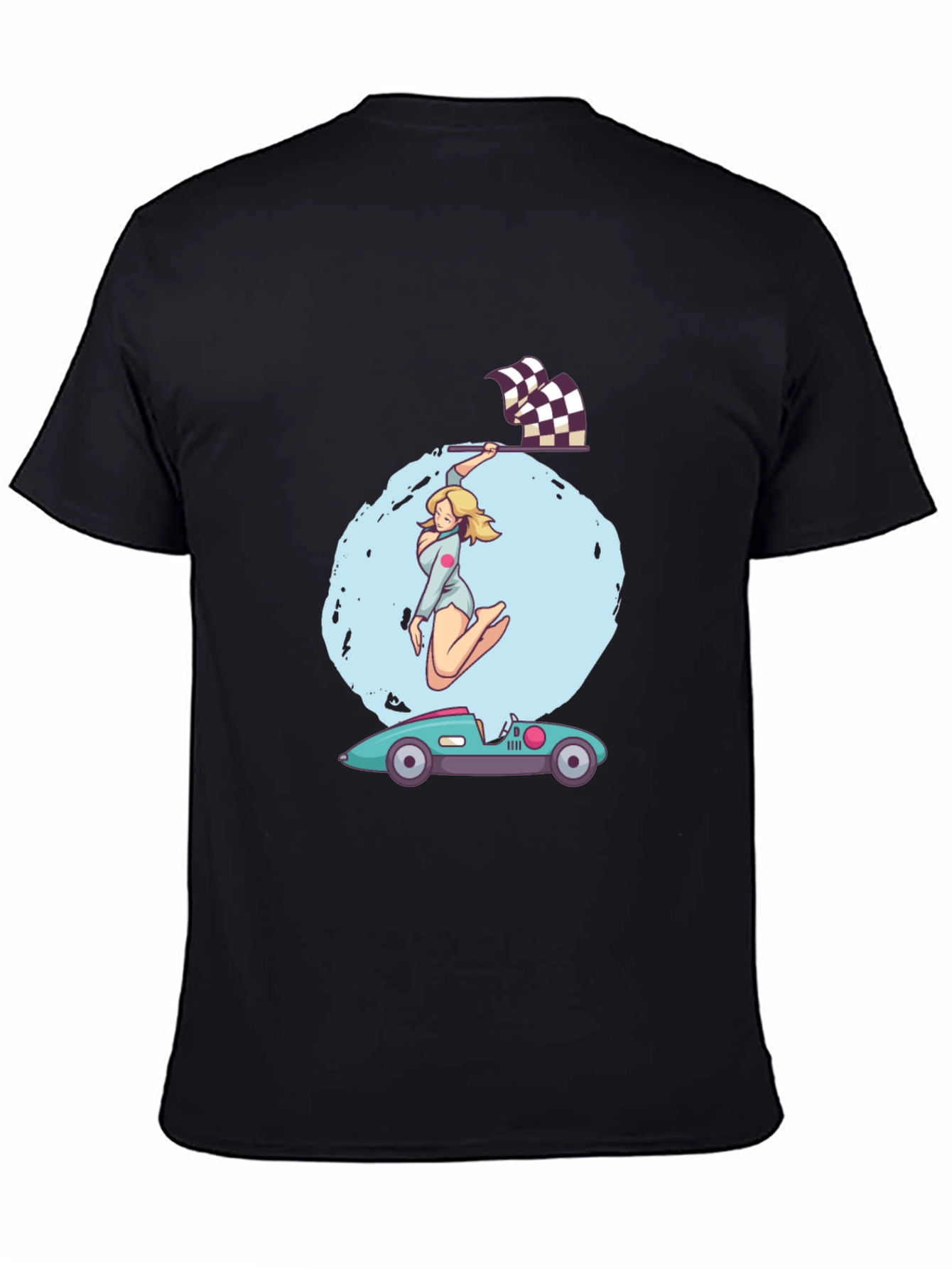 Racing Girl Graphic Tee - Black