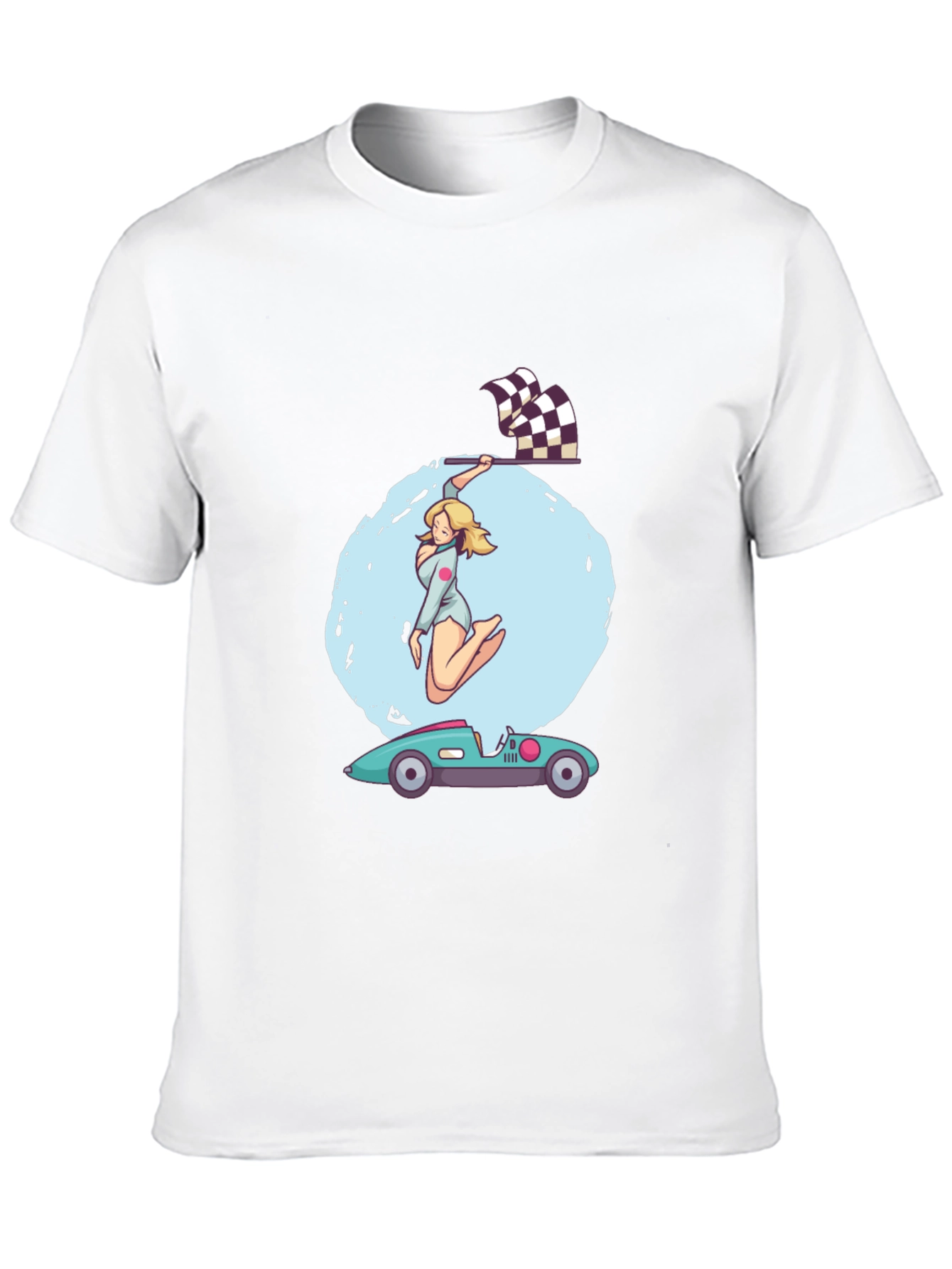 Racing Girl Graphic Tee - Black