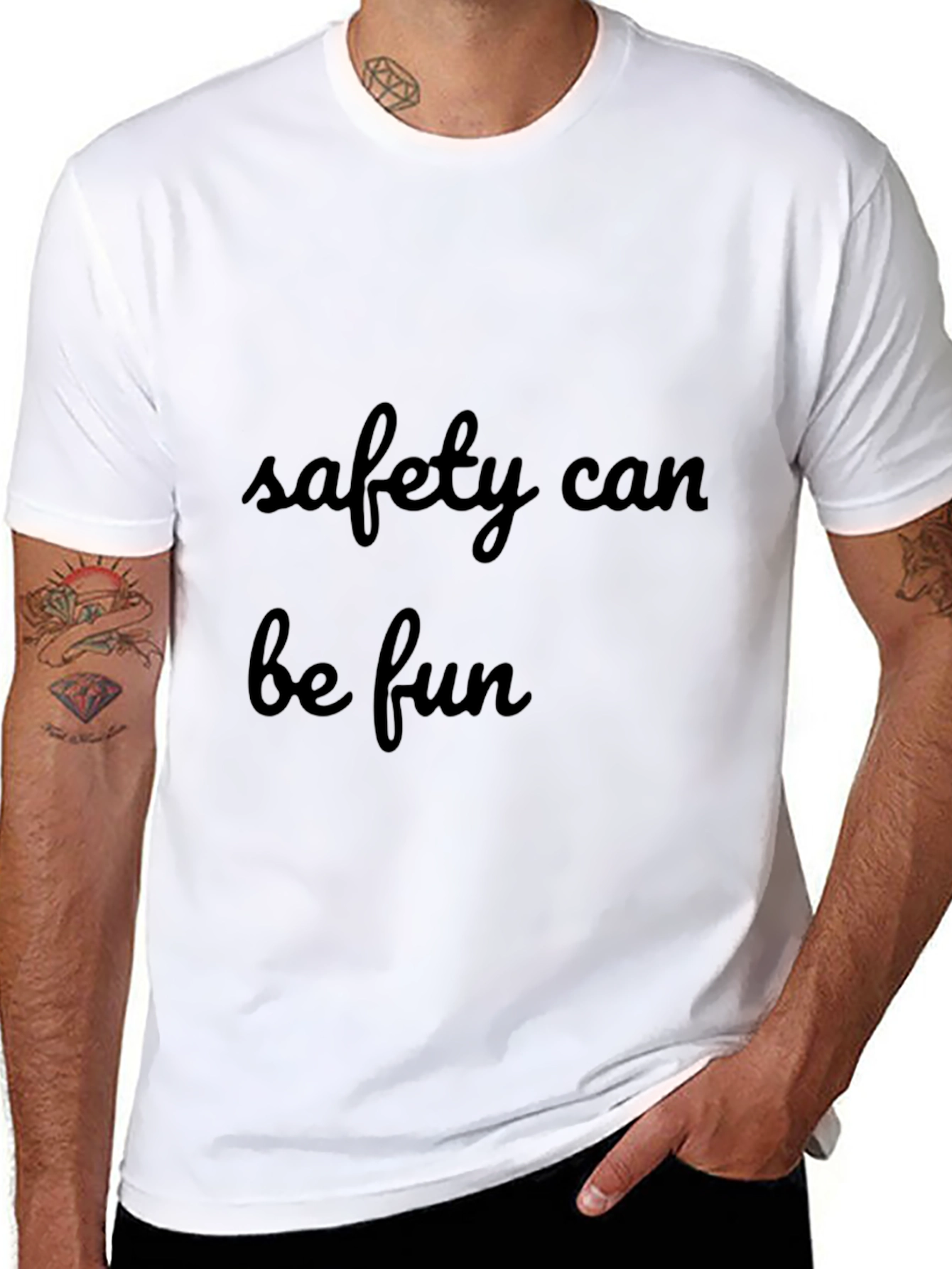 Safety Can Be Fun Black Graphic Tee