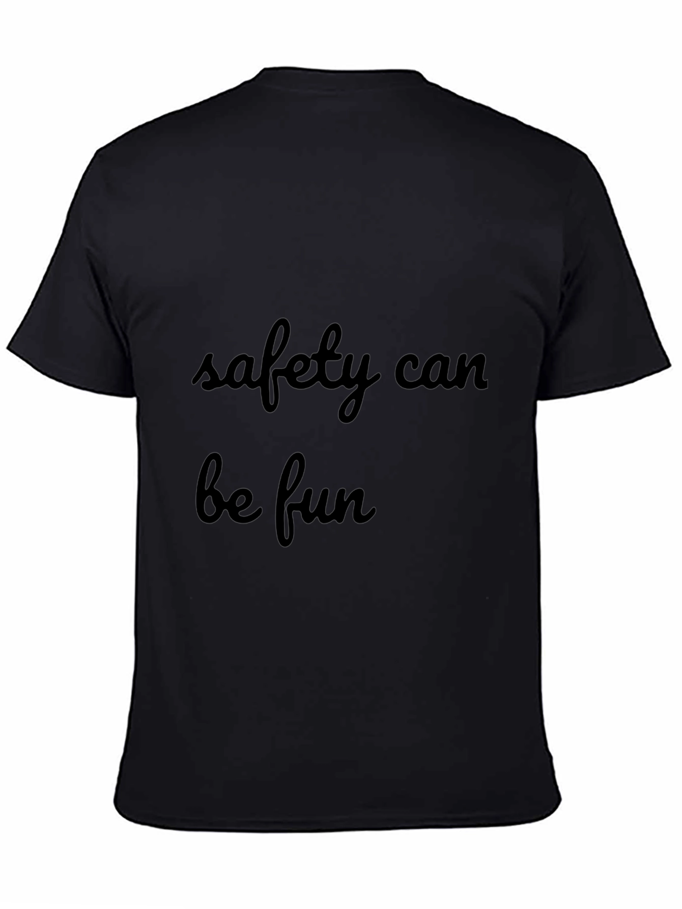 Safety Can Be Fun Black Graphic Tee