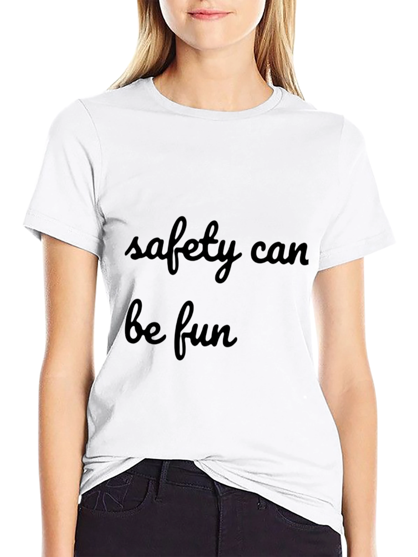 Safety Can Be Fun Black Graphic Tee