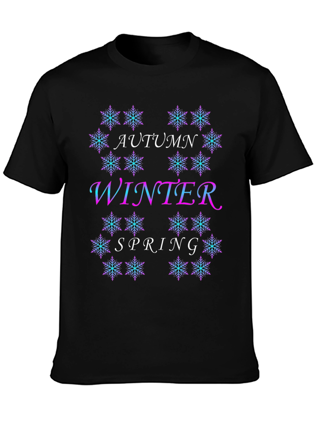 Seasonal Snowflake Tee - Autumn Winter Spring Design
