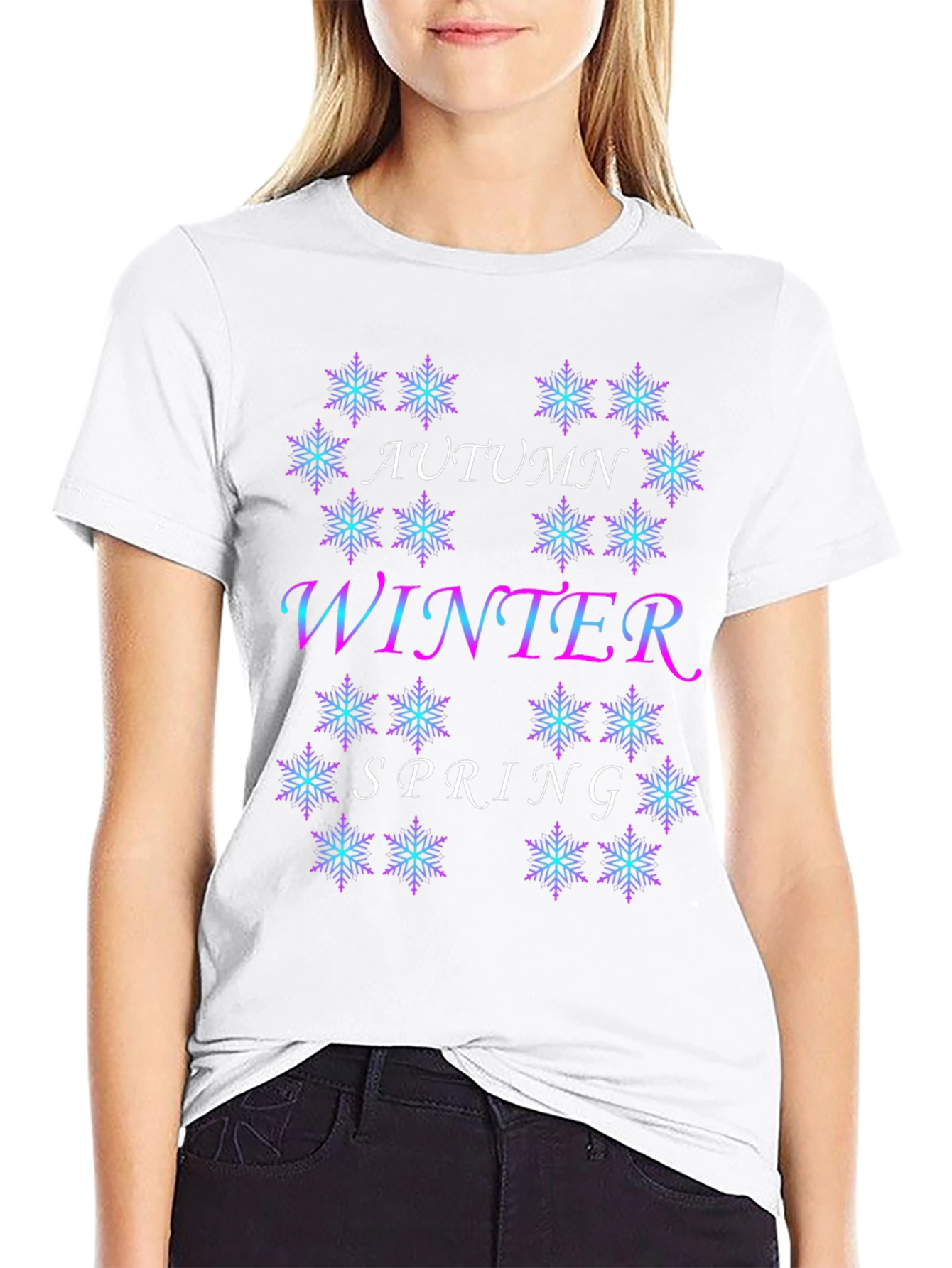Seasonal Snowflake Tee - Autumn Winter Spring Design
